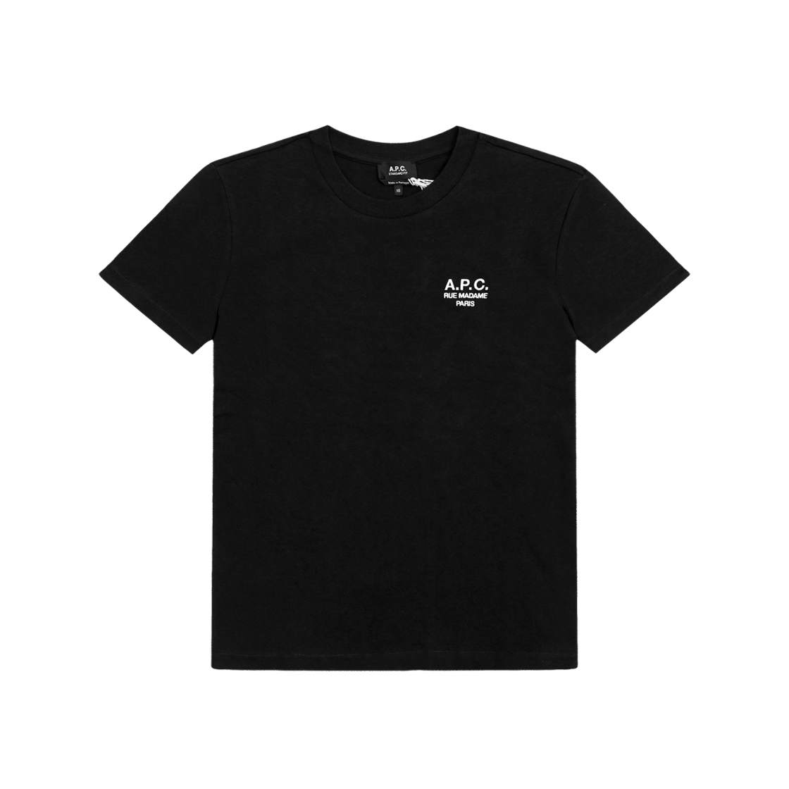 [25% 쿠폰] 아페쎄 스탠다드 르 마담 티셔츠 블랙 화이트([25% 쿠폰] A.P.C. Standard Rue Madame T-Shirt Black White)