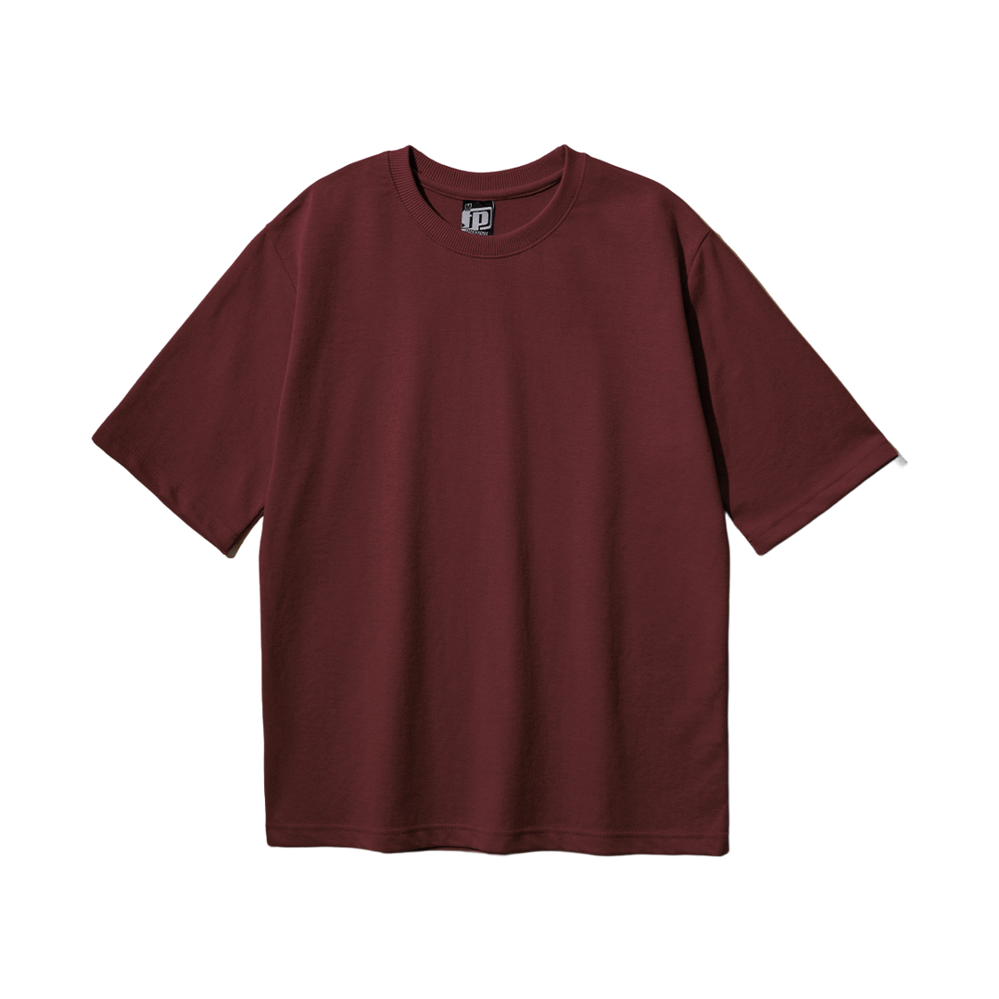 KHST1011_burgundy_k FP142 Double Cotton Muji Short Sleeve Burgundy KHST1011
