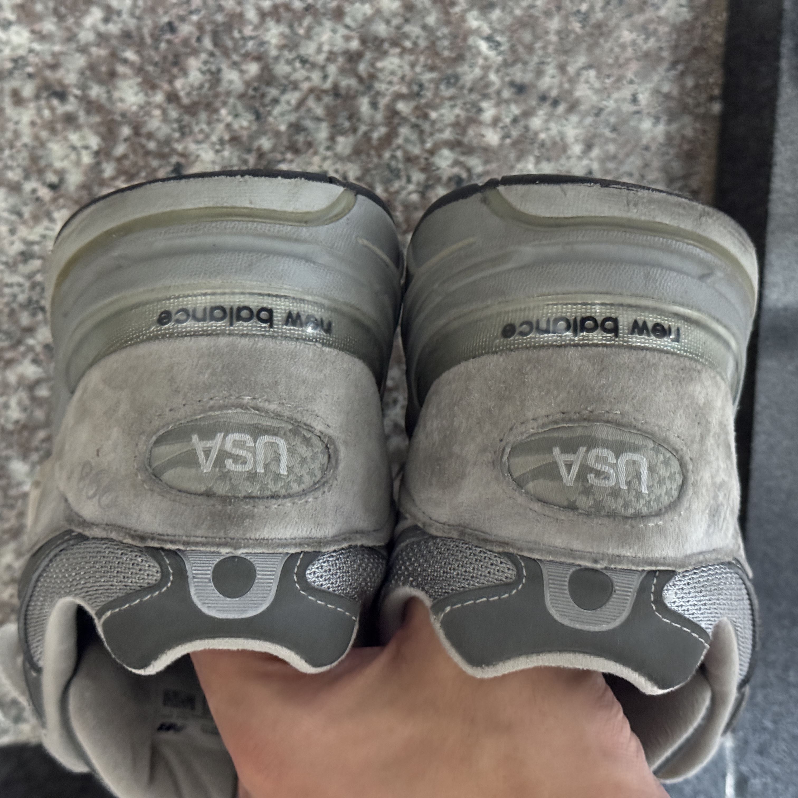 New Balance 993 Made in USA Grey - D Standard 착용 스타일 - 3