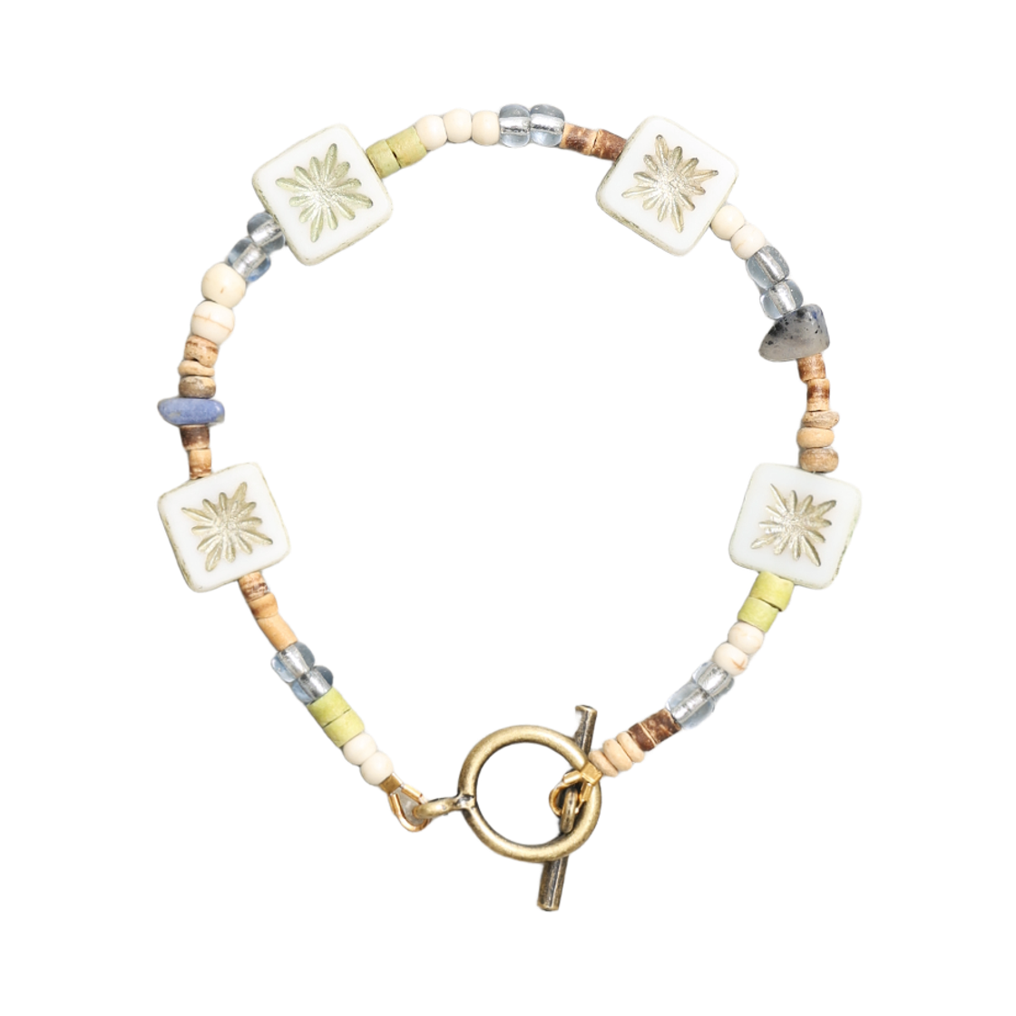 토우토우아카이브 스퀘어 썬 팔찌 화이트(TOWTOW.ARCHIVE Square Sun Bracelet White)