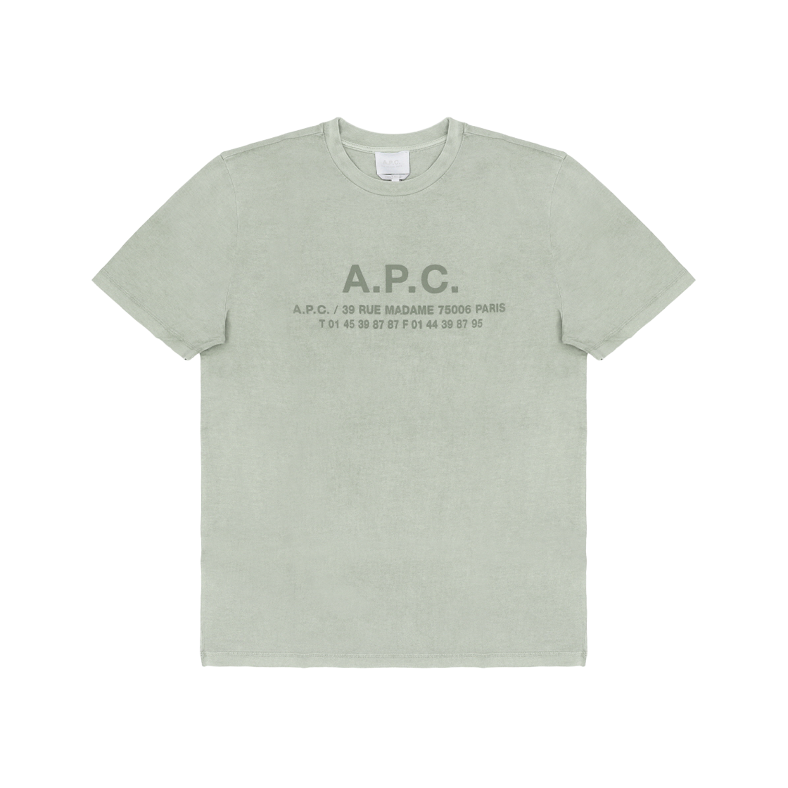 [25% 쿠폰] 아페쎄 어드레스 티셔츠 베르 페일([25% 쿠폰] A.P.C. Adresse T-Shirt Vert Pale)