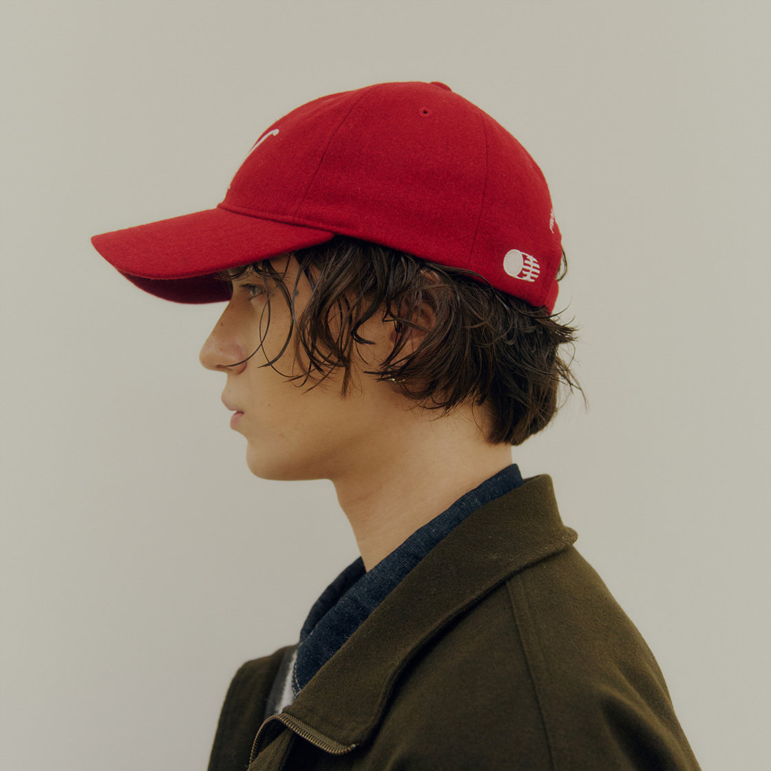 트래픽하모니 울블랜드 TH 아플리케 로고 딥핏 볼캡 레드(Traffic Harmony Wool Blend TH Applique Logo Deep Fit Ball Cap Red) - 6