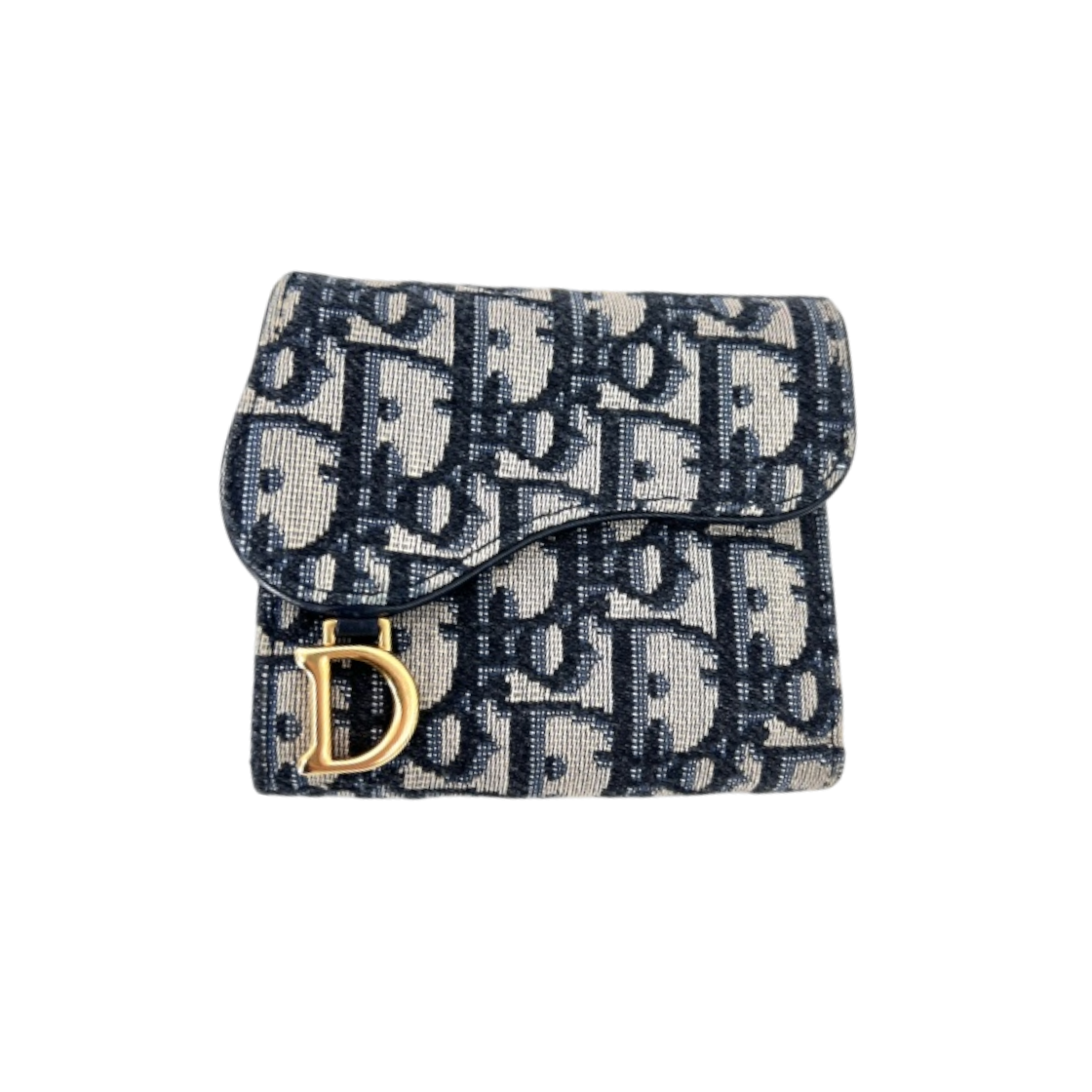 ITVDLBJWUF2L Dior Saddle Lotus Oblique Jacquard Wallet