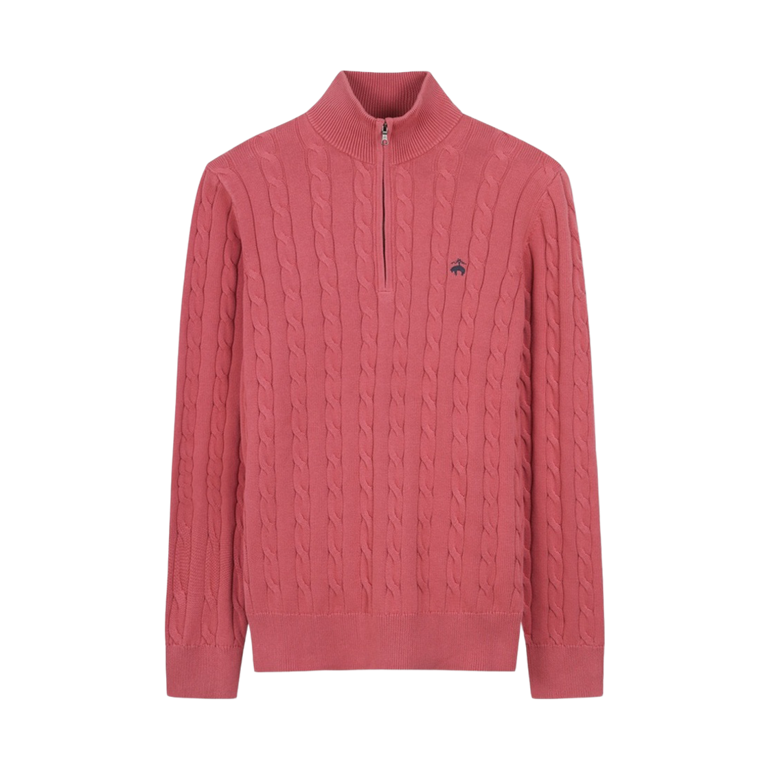 브룩스브라더스 케이블 반집업 스웨터 핑크(BrooksBrothers Cable Half Zip Sweater Pink)
