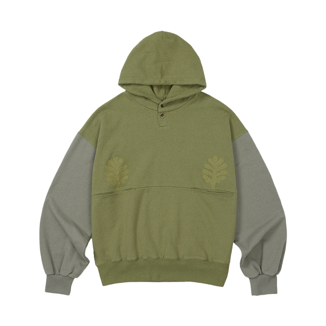 카락터 어스 버튼 후디 리프(Karactor Earth Button Hoodie Leaf) - 1