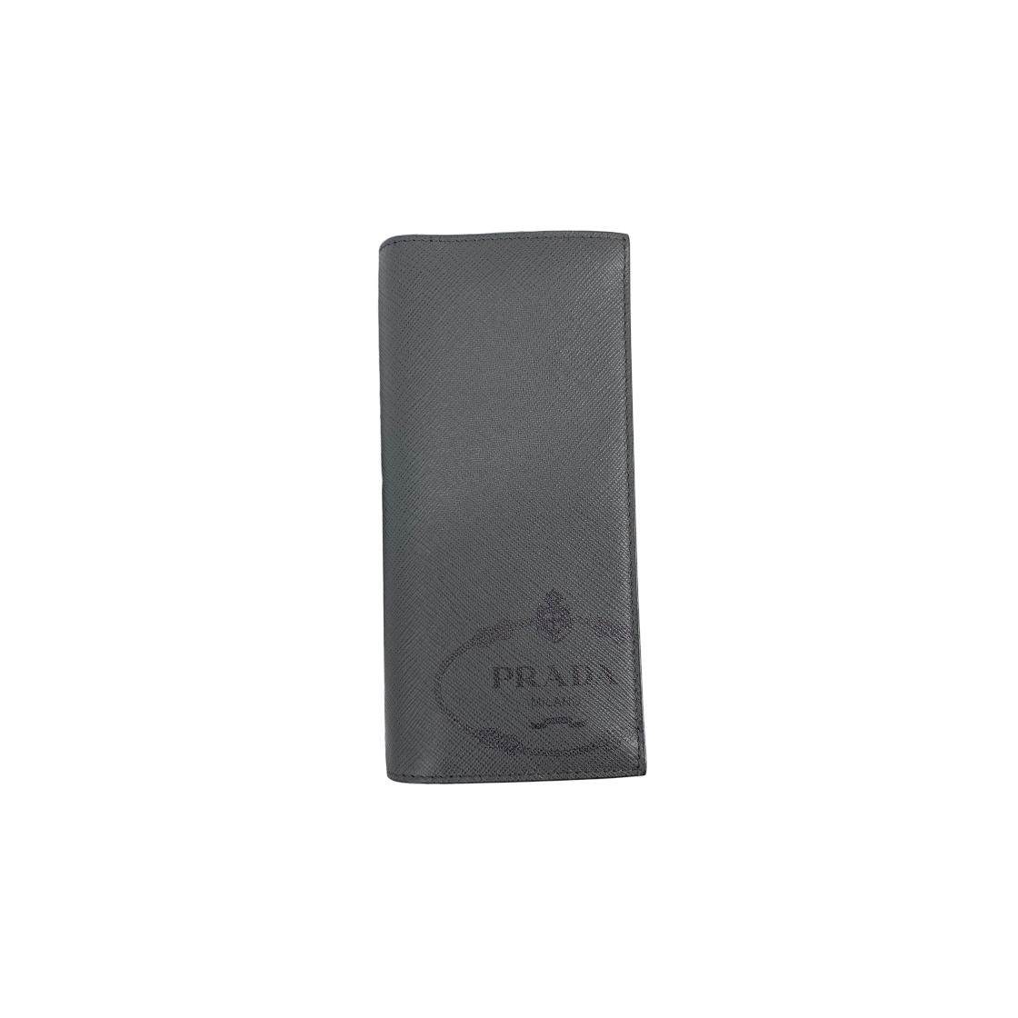 ITJJBVJATPO4 Prada Saffiano Logo Long Wallet Gray 2MV836
