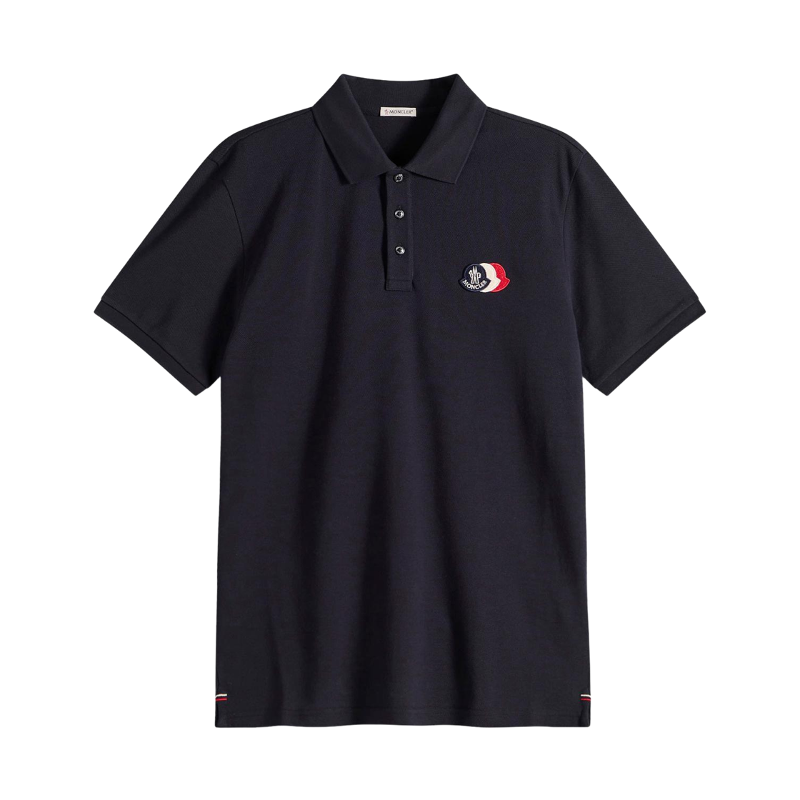 몽클레르 로고 패치 코튼 피케 폴로 셔츠 다크 블루 - 26FW(Moncler Logo Patch Cotton Piquet Polo Shirt Dark Blue - 26FW) - 1