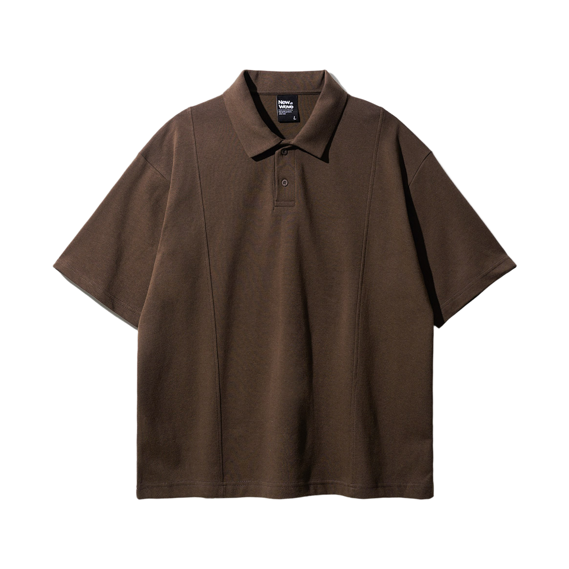YKST1453_brown_29 FP142 Double cotton pintuck collar halfsleev t-shirts brown YKST1453