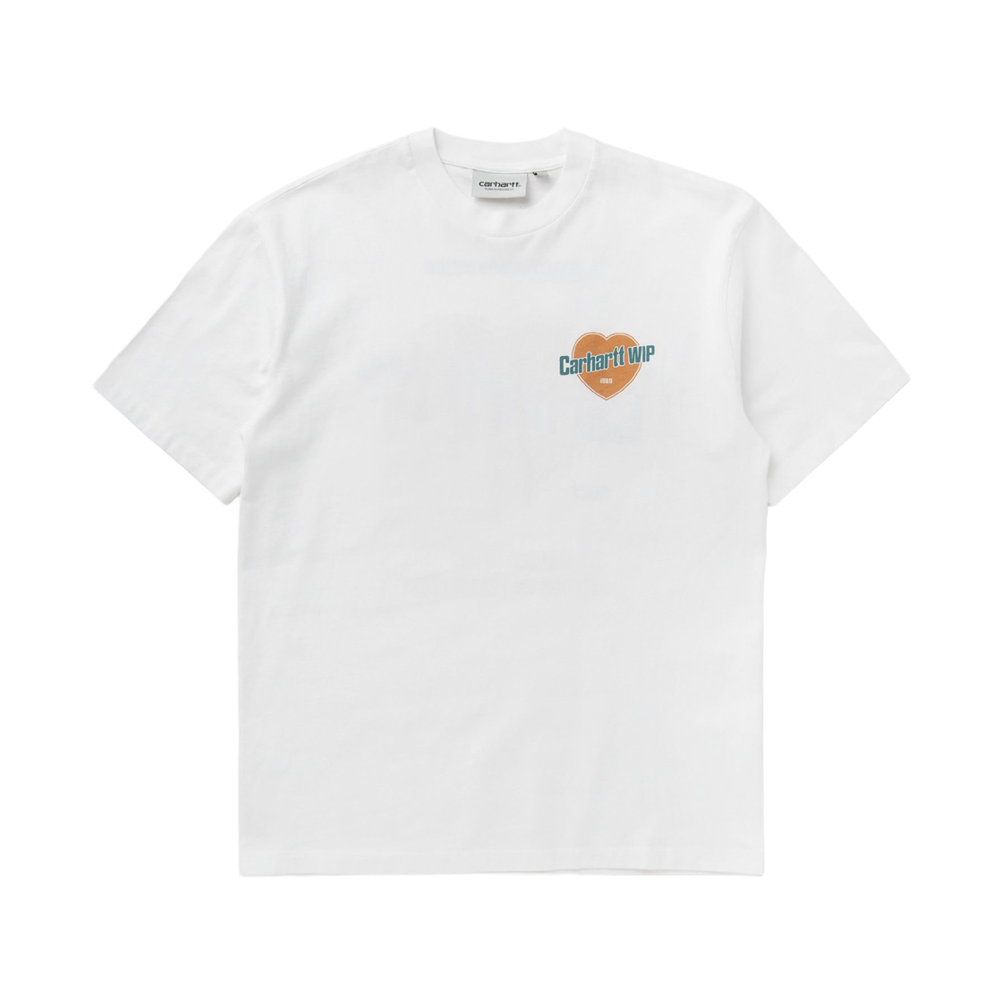(W) 칼하트 WIP 숏슬리브 그로스 티셔츠 화이트 스톤 워시드((W) Carhartt WIP S/S Growth T-Shirt White Stone Washed) - 2