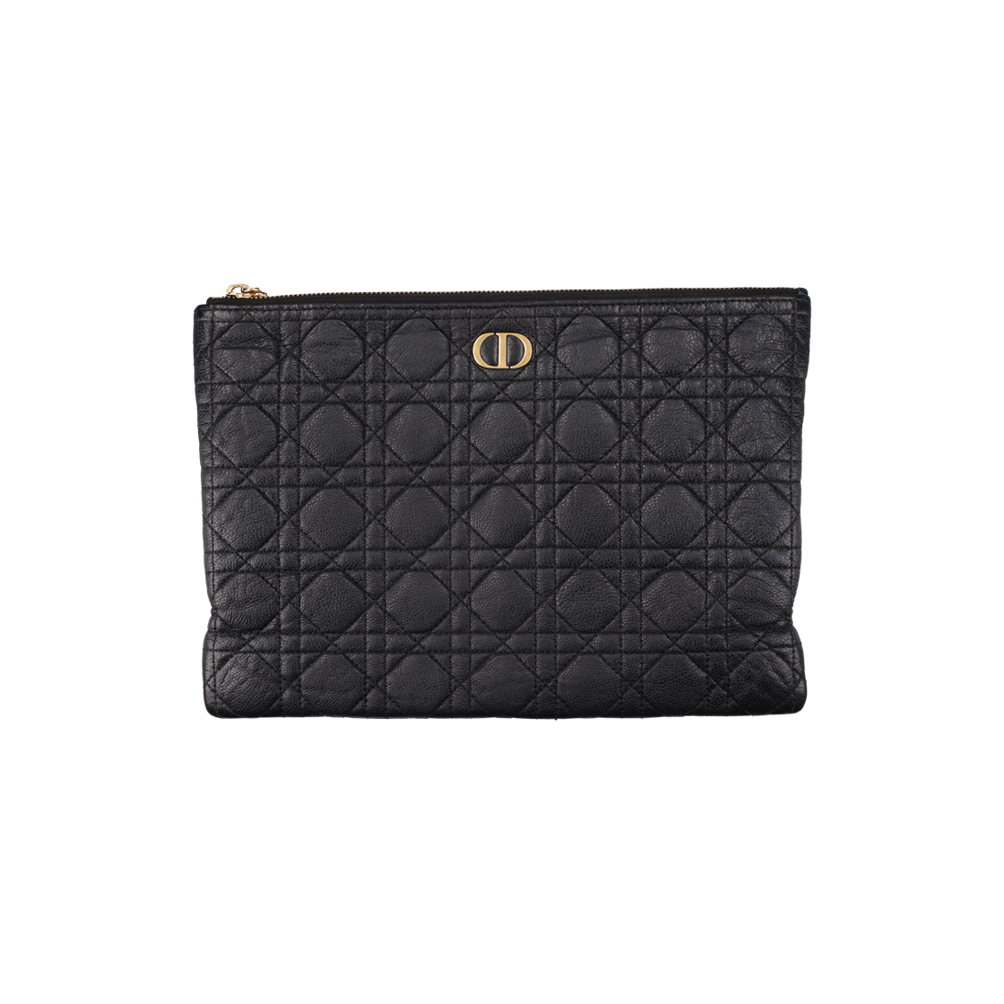 ITAKV8GG9VK8 Dior Large Caro Daily Pouch in Black Cannage Calfskin