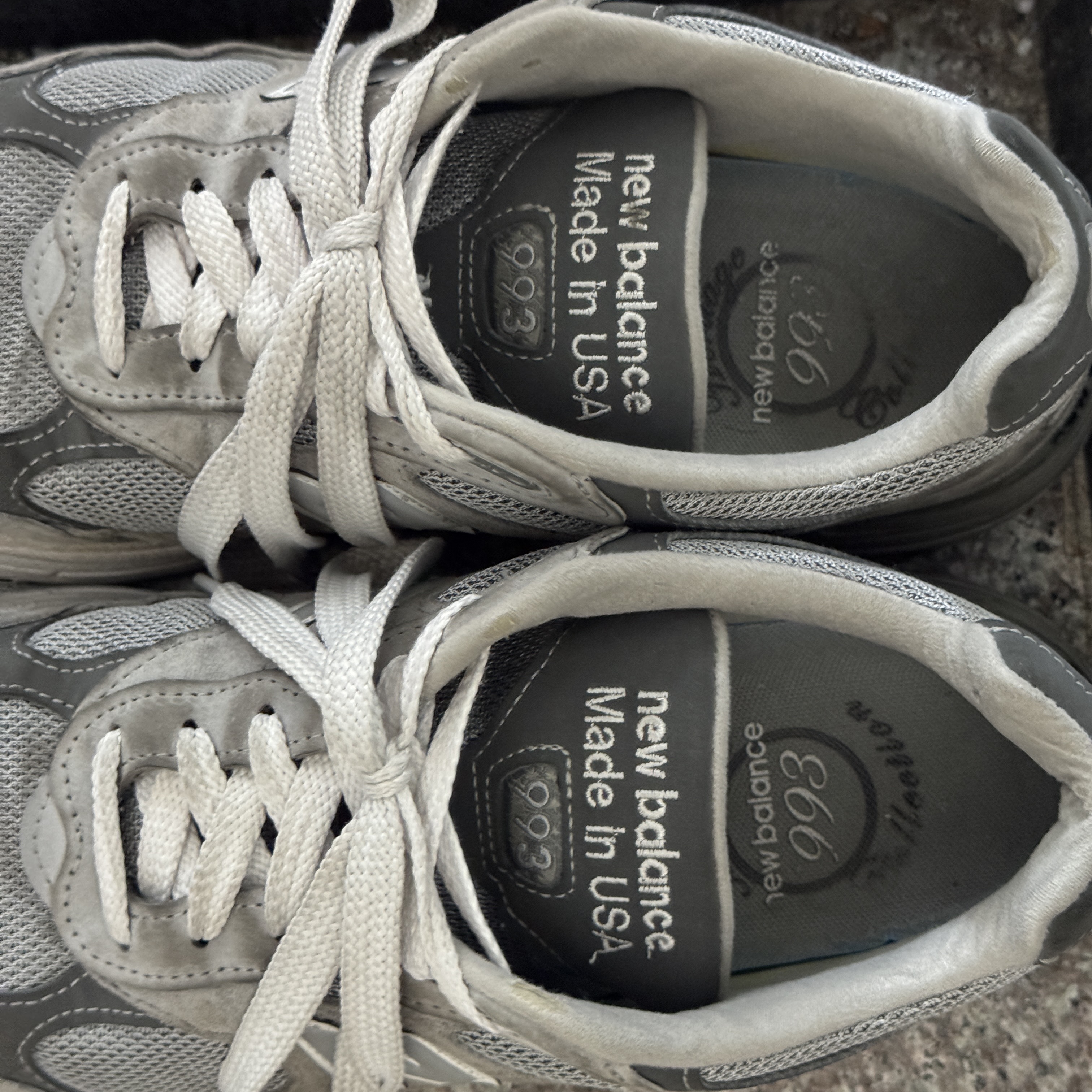New Balance 993 Made in USA Grey - D Standard 착용 스타일 - 1