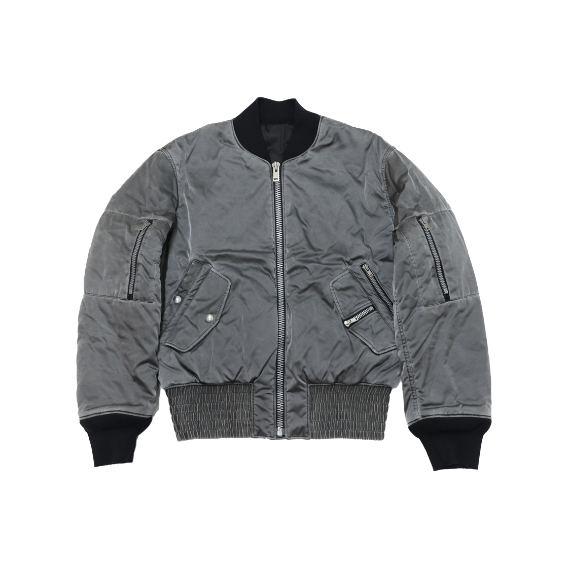 ITN6AGF5OH78 Maison Margiela Washed Blue Bomber Jacket Gray