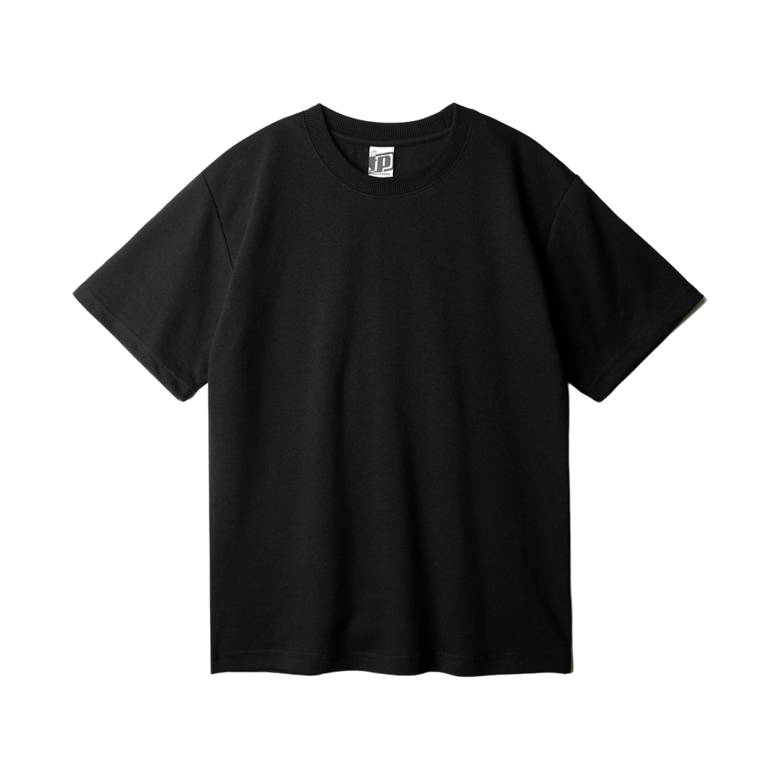 KHST1524_black_k FP142 Regular Double Cotton Muji Short Sleeve Black KHST1524
