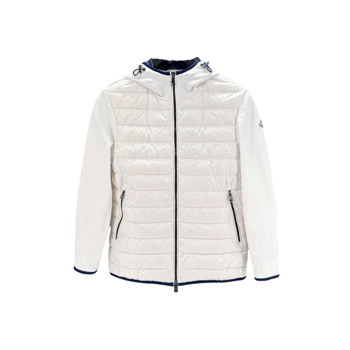 ITHV376HF9VM Moncler White Padded Hoodie Jacket