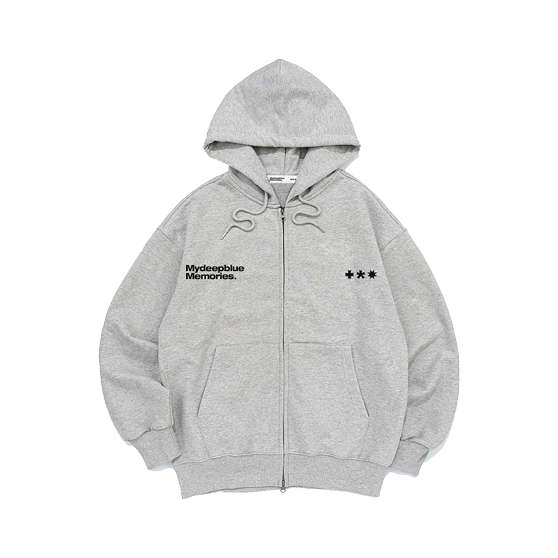 마이딥블루메모리즈 심볼 투웨이 집업 그레이(MydeepblueMemories ZP Mm Symbol 2Way Zip-Up Grey) - 2
