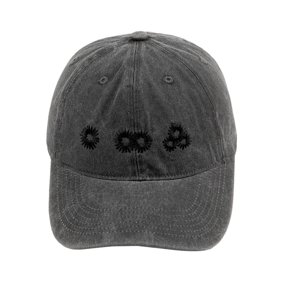 26072901 MydeepblueMemories Newvy Logo Peach Ball Cap Charcoal