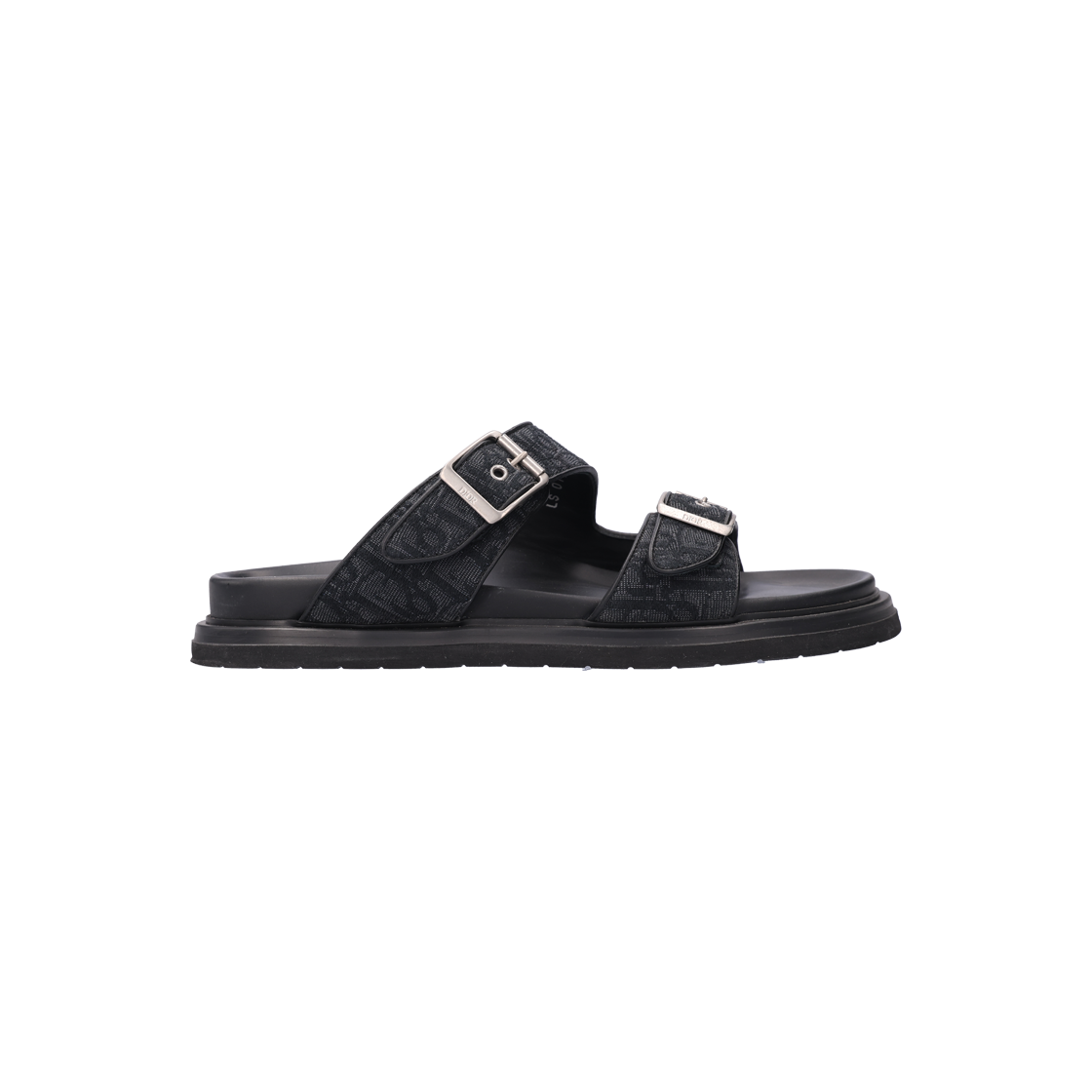 ITLB79KKFTUI Dior Aqua Sandals Black Oblique Jacquard