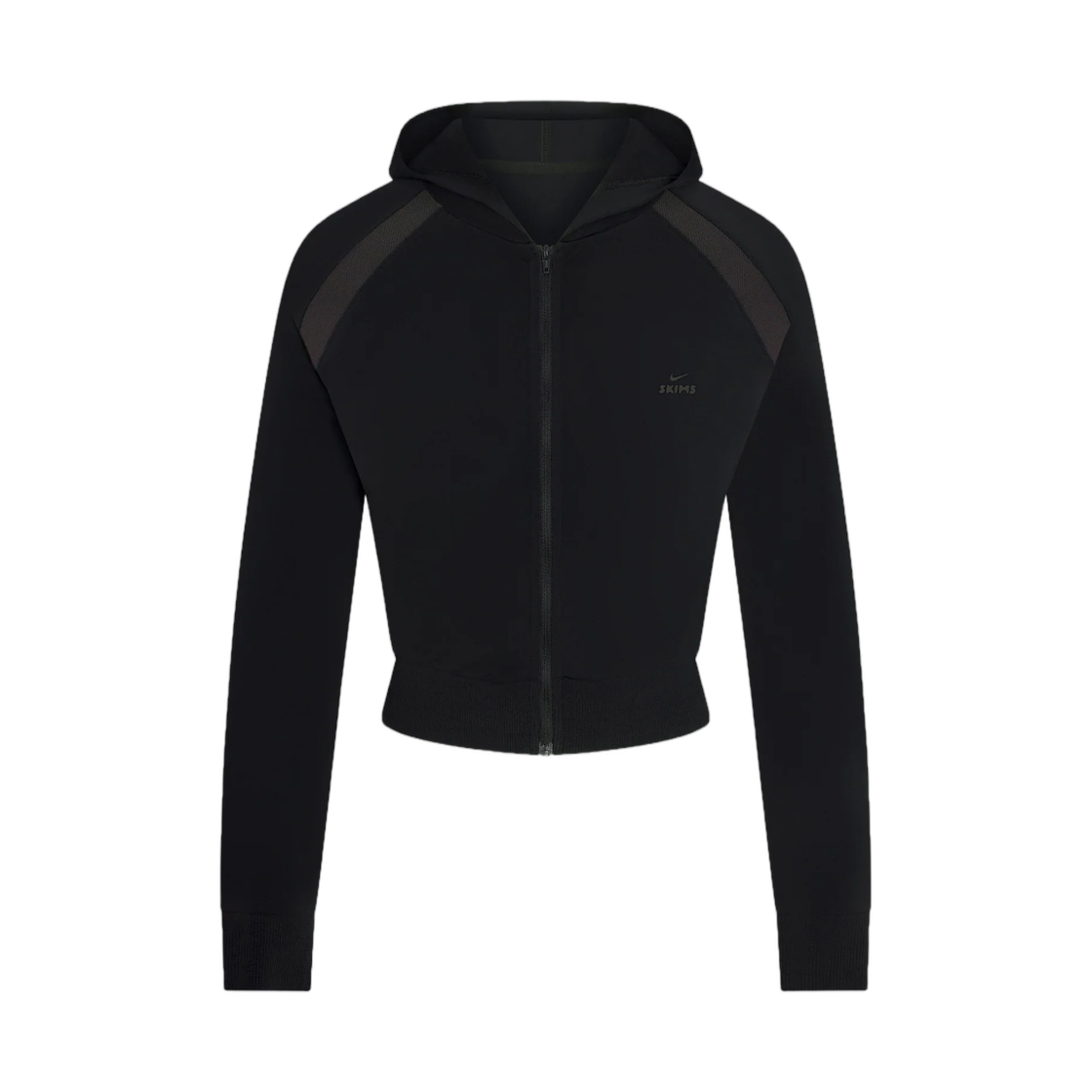 IU2211-054 (W) NikeSKIMS Stretch Knit Full-Zip Baby Hoodie NSKM Obsidian NSKM Igneous