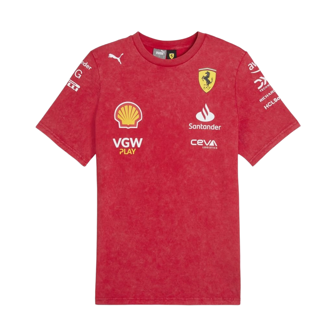 스쿠데리아 페라리 x 푸마 레이스 데저트 선 라스베이거스 팀 숏슬리브 티셔츠 레드(Scuderia Ferrari x Puma Race Desert Sun Las Vegas Team Short Sleeve T-Shirt Red)