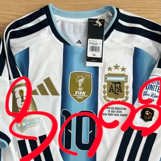 Adidas Argentina 2026 Home Jersey White Icey Blue - KR Sizing (Non Marking Ver.) 착용 스타일 - 3