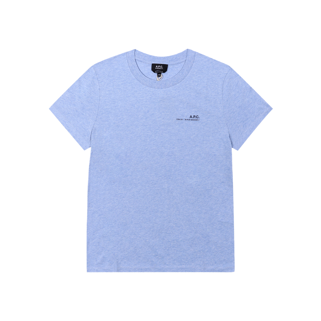 [25% 쿠폰] 아페쎄 스탠다드 아이템 티셔츠 헤더 스카이 블루([25% 쿠폰] A.P.C. Standard Item T-Shirt Heather Sky Blue)