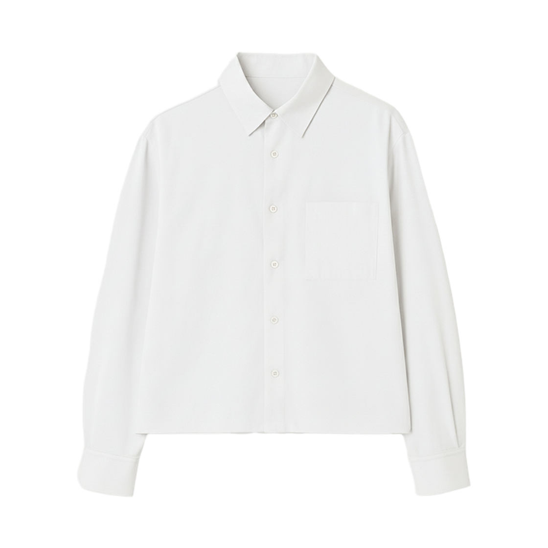 GC옥스포드크롭셔츠-화이트 GCLIP Essential Semi-Cropped Oxford Shirt White