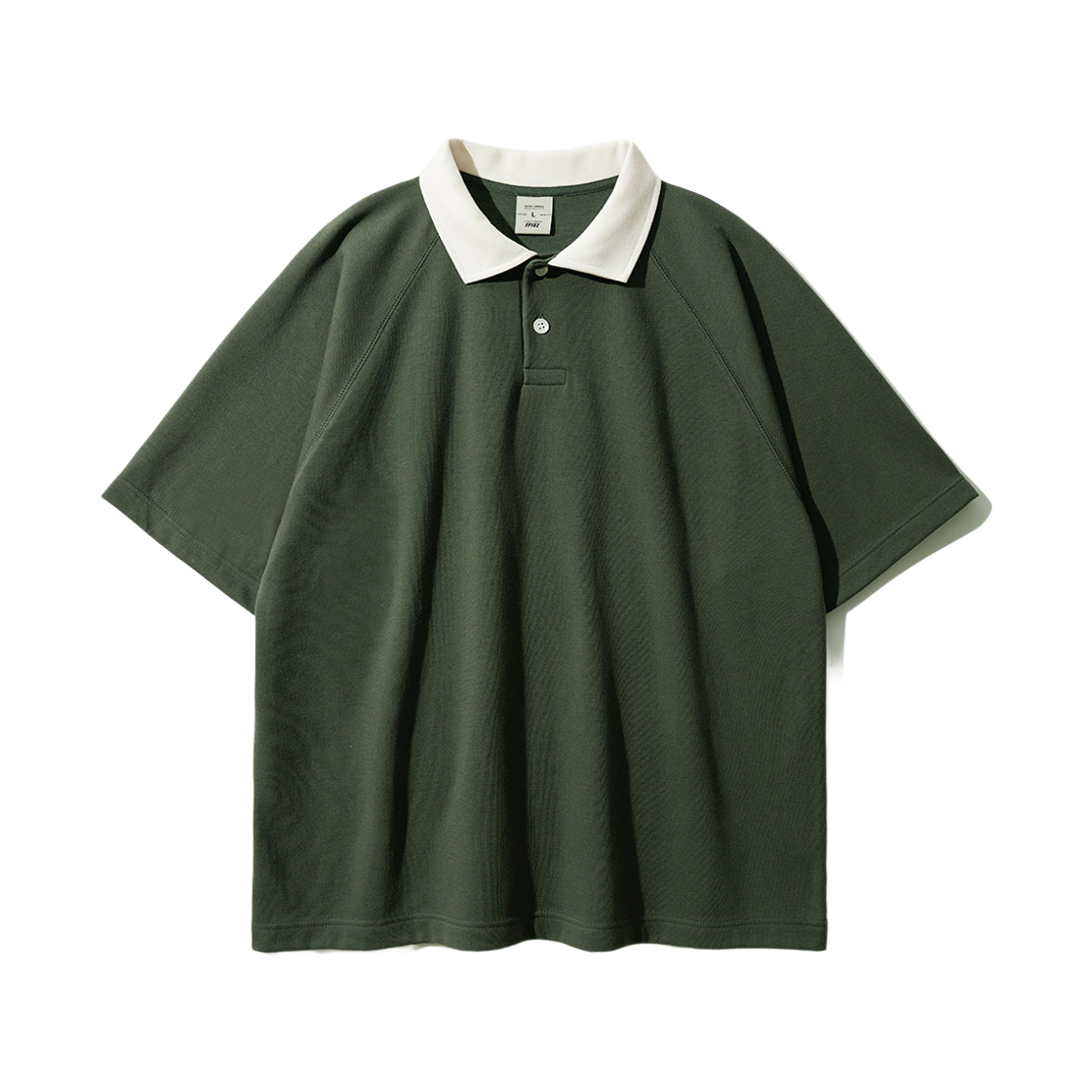 SJST1412_dustykhaki_29 FP142 Double cotton two-tone collar half sleeve t-shirts dustykhaki SJST1412