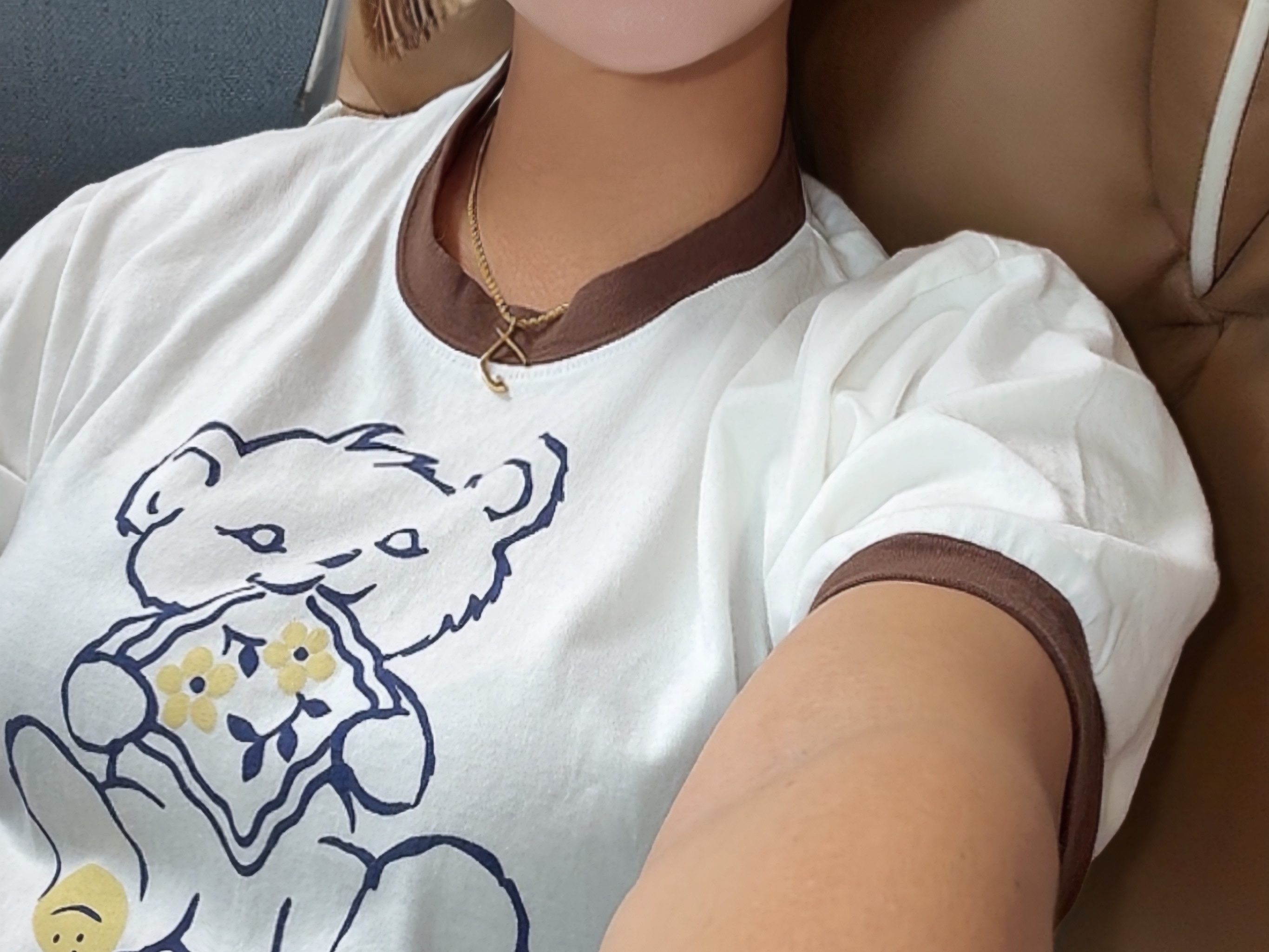 Kapital 20-T Ringer Peckish Little Bear T-Shirt White 착용 스타일