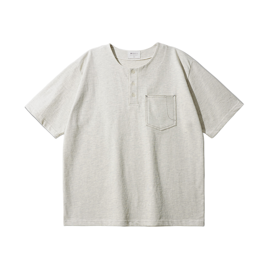 JJST1575_oatmeal_29 FP142 Jin Henry Neck Short Sleeve Oatmeal JJST1575