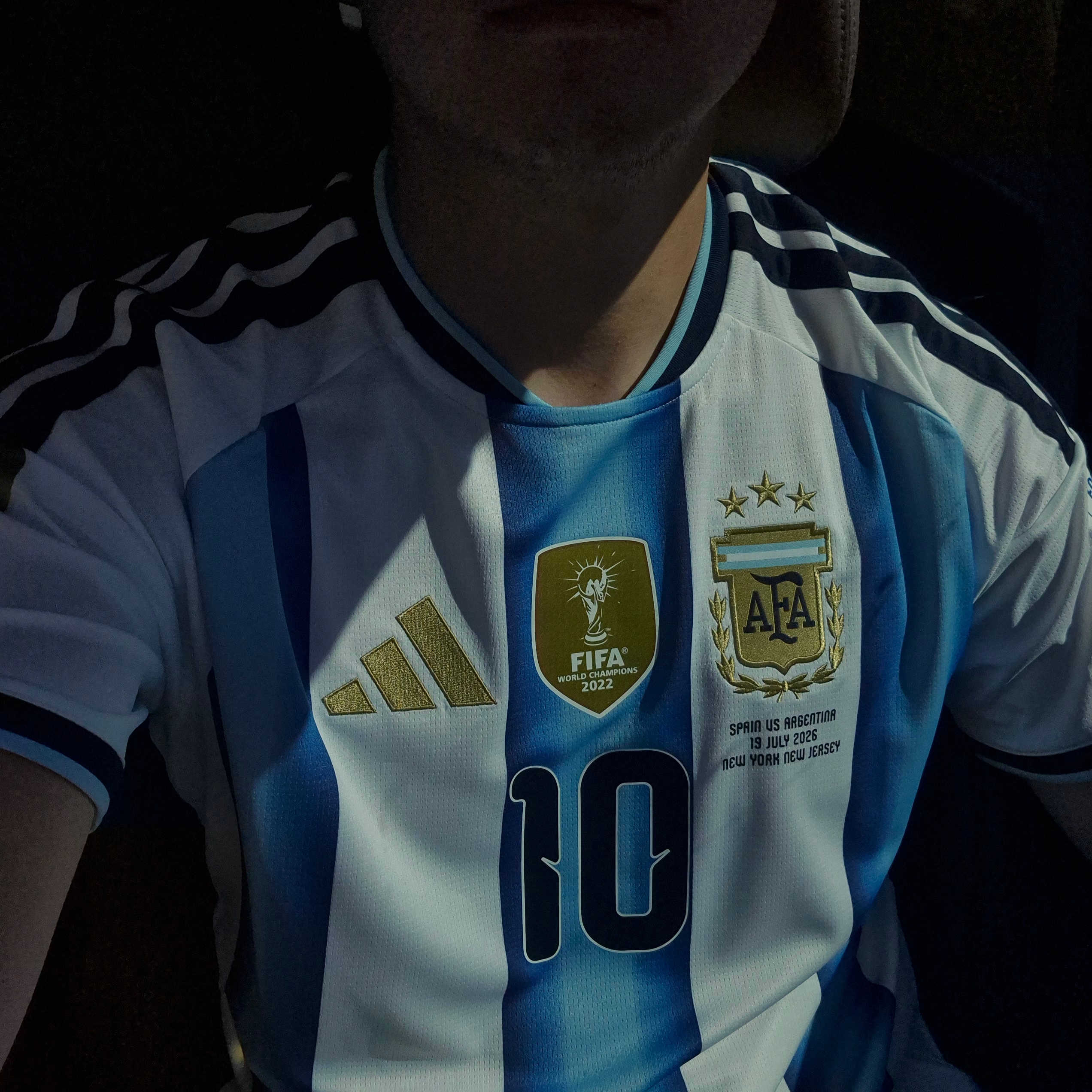 Adidas Argentina 2026 Home Jersey White Icey Blue - KR Sizing (Non Marking Ver.) 착용 스타일 - 2