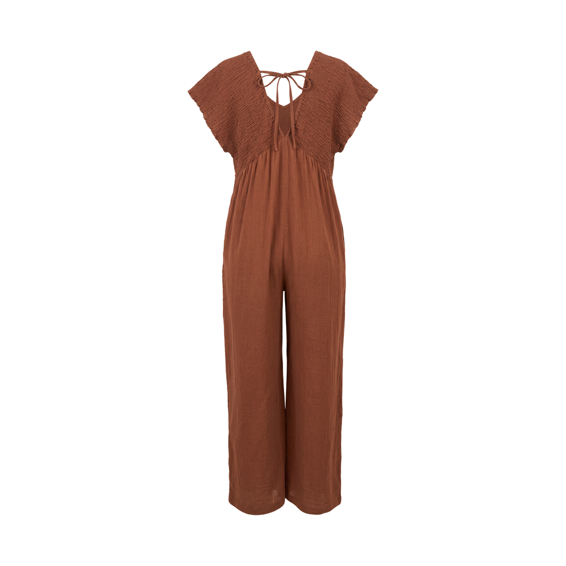 (W) 프릭스 스토어 인디언 더블 거즈 셔링 올인원 브라운((W) Freak's Store Indian Double Gauze Shirring All-In-One Brown) - 2