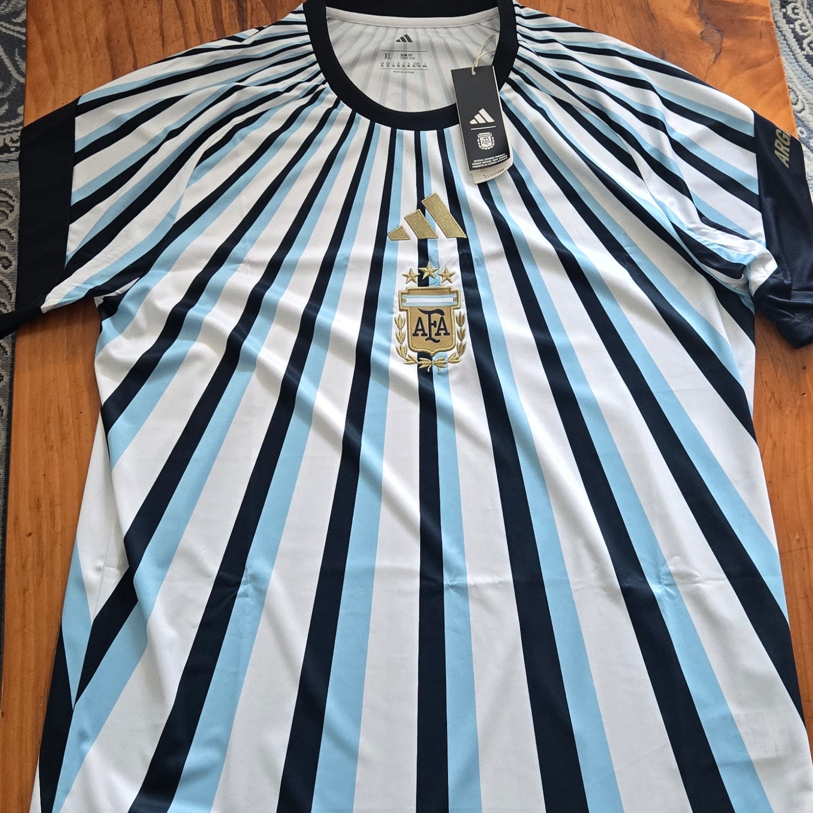 Adidas Argentina 26 Home Pre-Match Jersey White - US Sizing (Non Marking Ver.) 착용 스타일 - 1