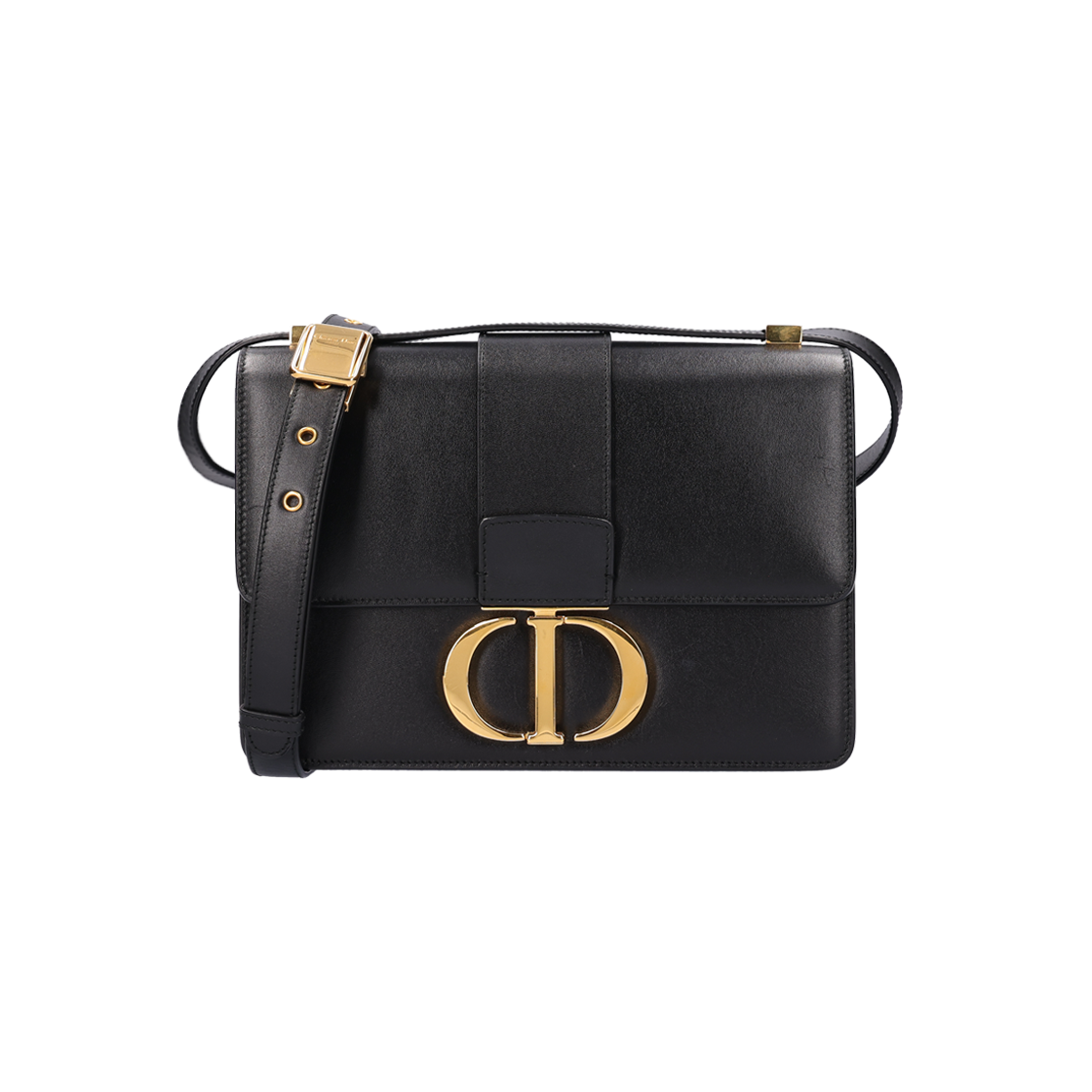 ITQEH9R27S9L Dior M9203UMOS 30 Montaigne Box Leather Bag Black