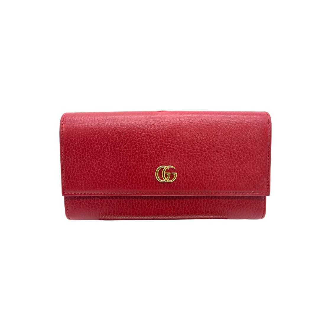 ITSCL45W9O4S Gucci GG Marmont Leather Flap Long Wallet Red