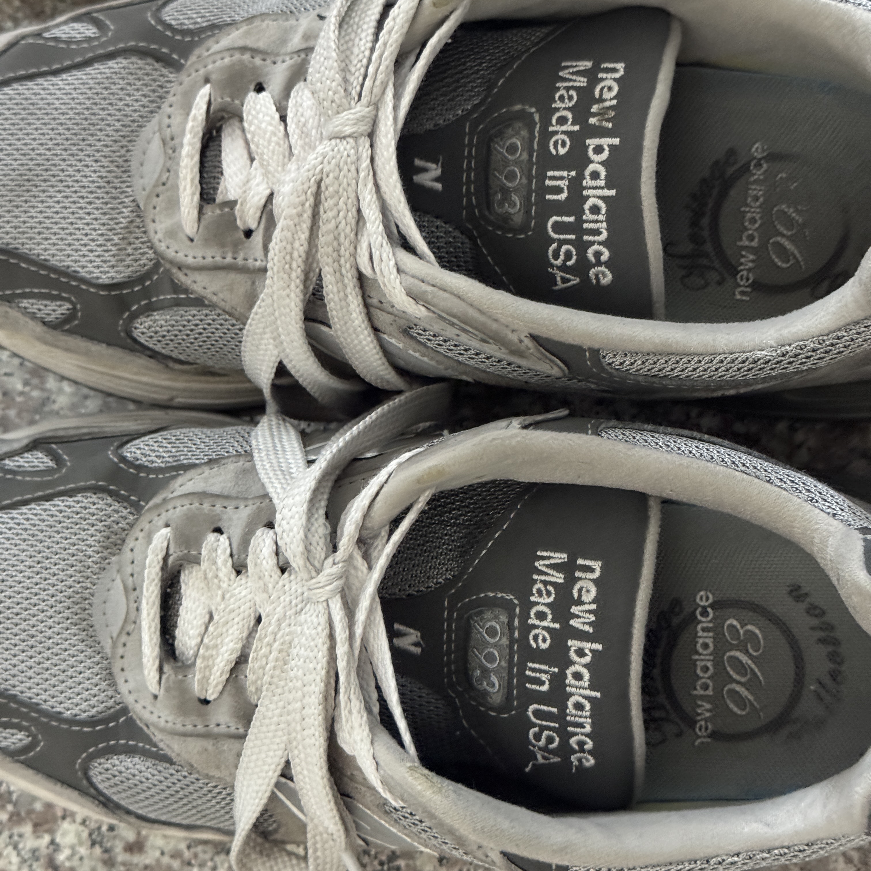 New Balance 993 Made in USA Grey - D Standard 착용 스타일 - 2
