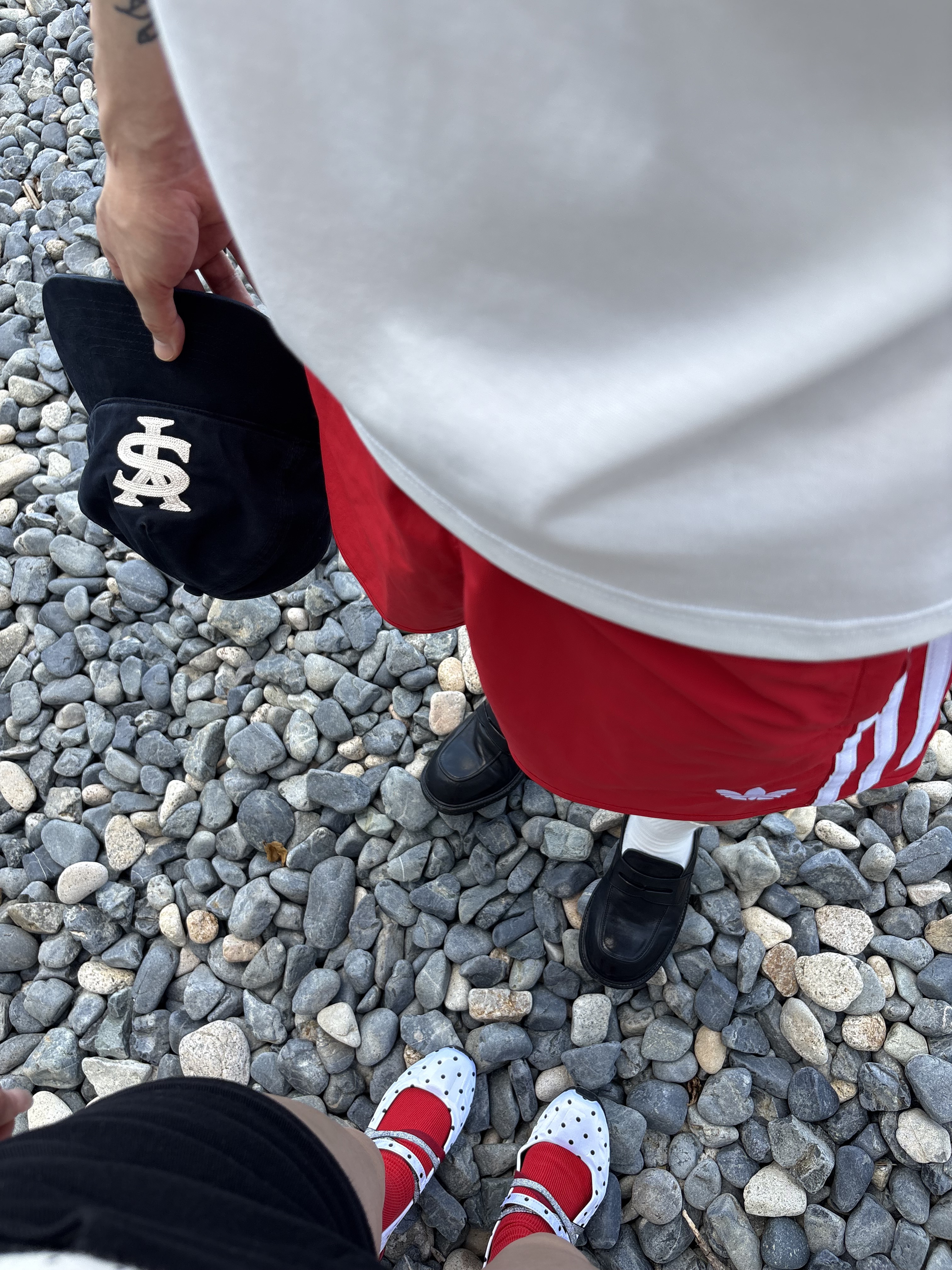 [예약 배송] Sunday Ceremony Sy Logo 5 Panel Cotton Cap - Navy, Human Made Heart Necklace Red 착용 스타일 - 2
