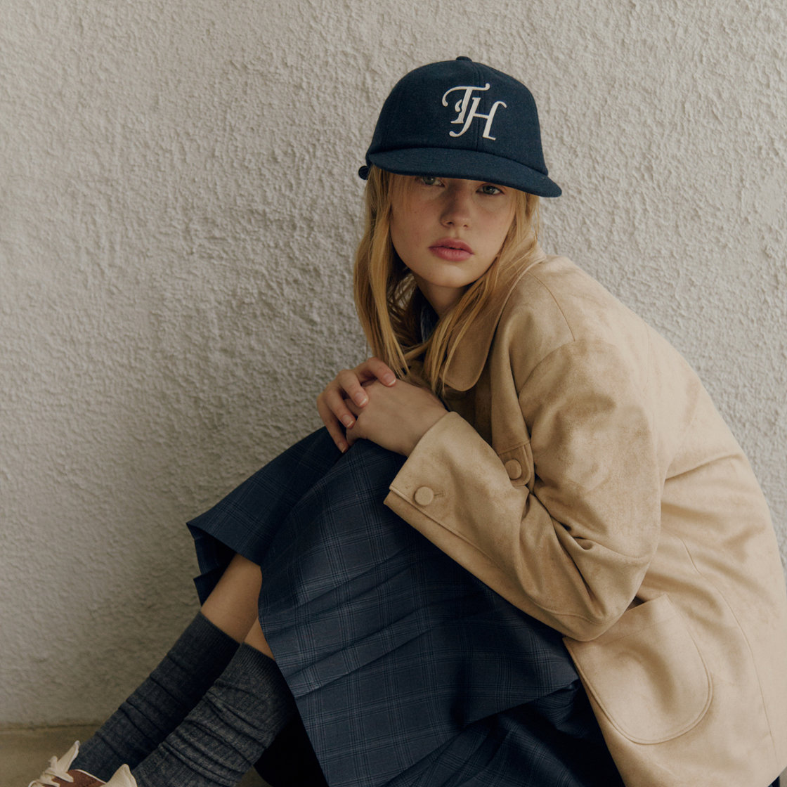 트래픽하모니 울블랜드 TH 아플리케 로고 딥핏 6패널 캡 네이비(Traffic Harmony Wool Blend TH Applique Logo 6-Panel Cap Navy) - 3