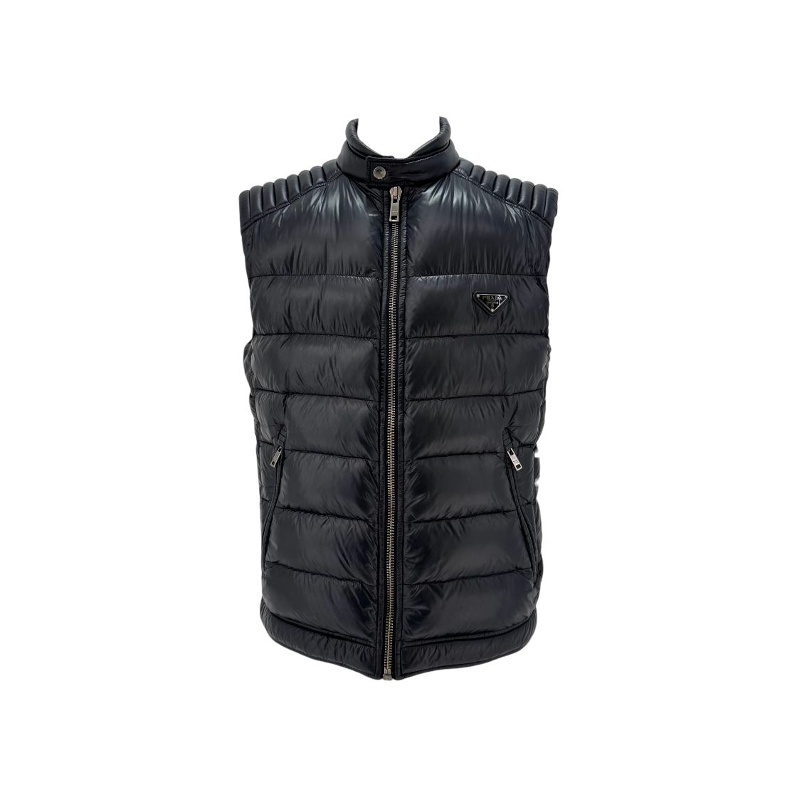 프라다 삼각로고 패딩 조끼 베스트 블랙 (SGB628)(Prada Triangle Logo Padded Vest Black SGB628)