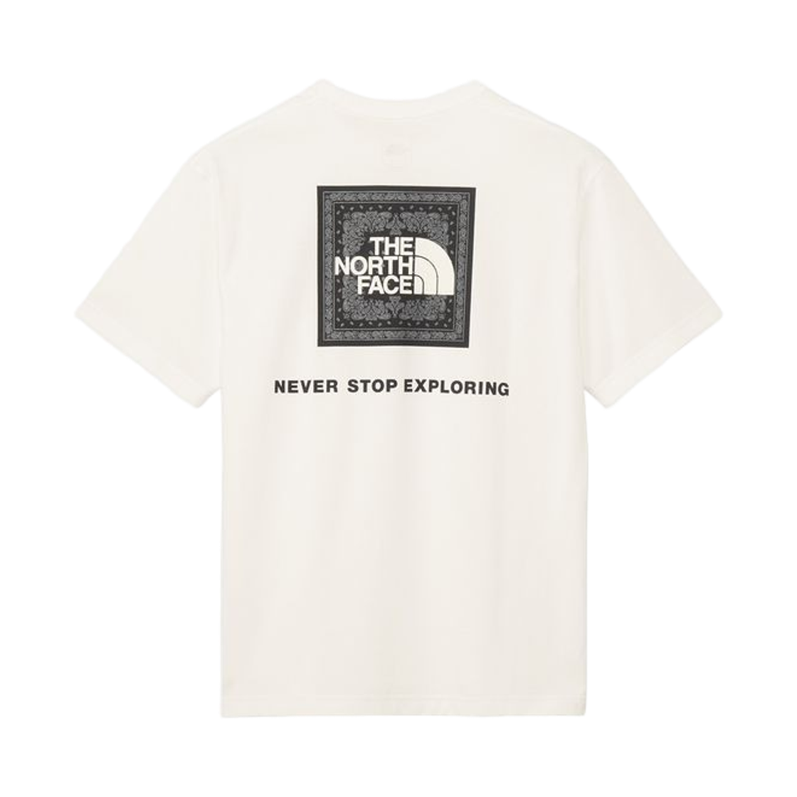 NT32446W2 The North Face Short Sleeve Bandana Square Logo T-Shirt White 2