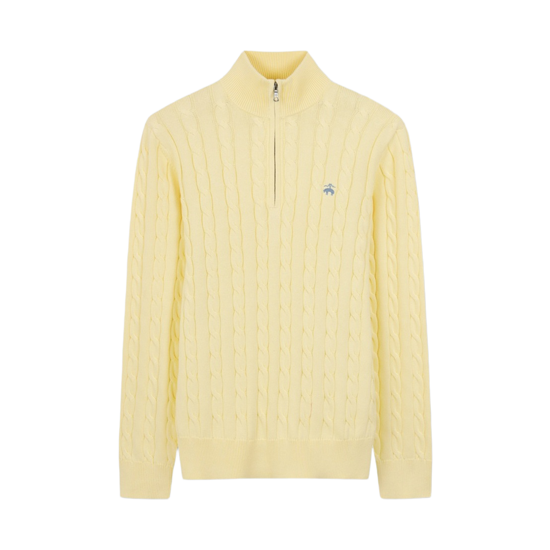 브룩스브라더스 케이블 반집업 스웨터 옐로우(BrooksBrothers Cable Half Zip Sweater Yellow)
