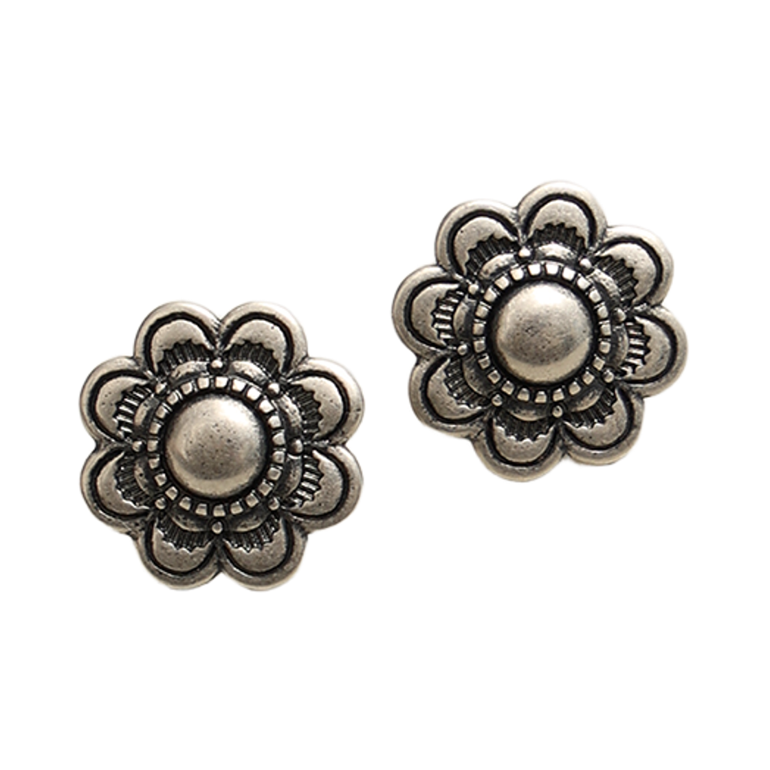 토우토우아카이브 콘초 귀걸이 실버 버니시(TOWTOW.ARCHIVE Concho Earrings-Silver Burnish) - 3