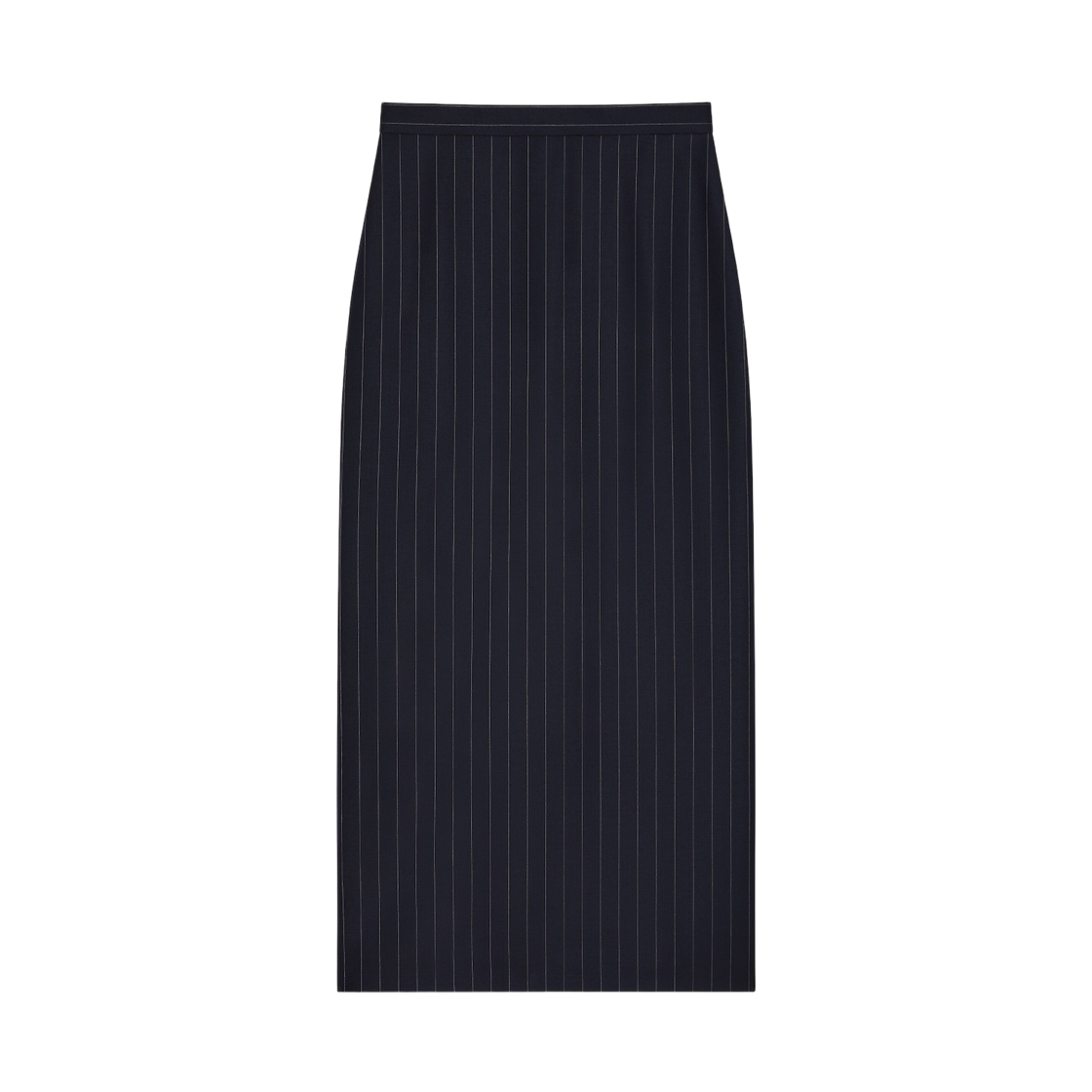 (W) 지방시 울 미디 스트라이프 스커트 다크 네이비((W) Givenchy Midi Striped Skirt in Wool Dark Navy) - 1