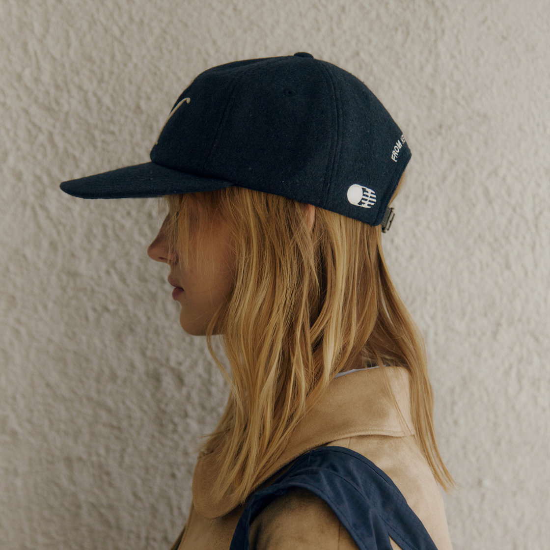 트래픽하모니 울블랜드 TH 아플리케 로고 딥핏 6패널 캡 네이비(Traffic Harmony Wool Blend TH Applique Logo 6-Panel Cap Navy) - 5