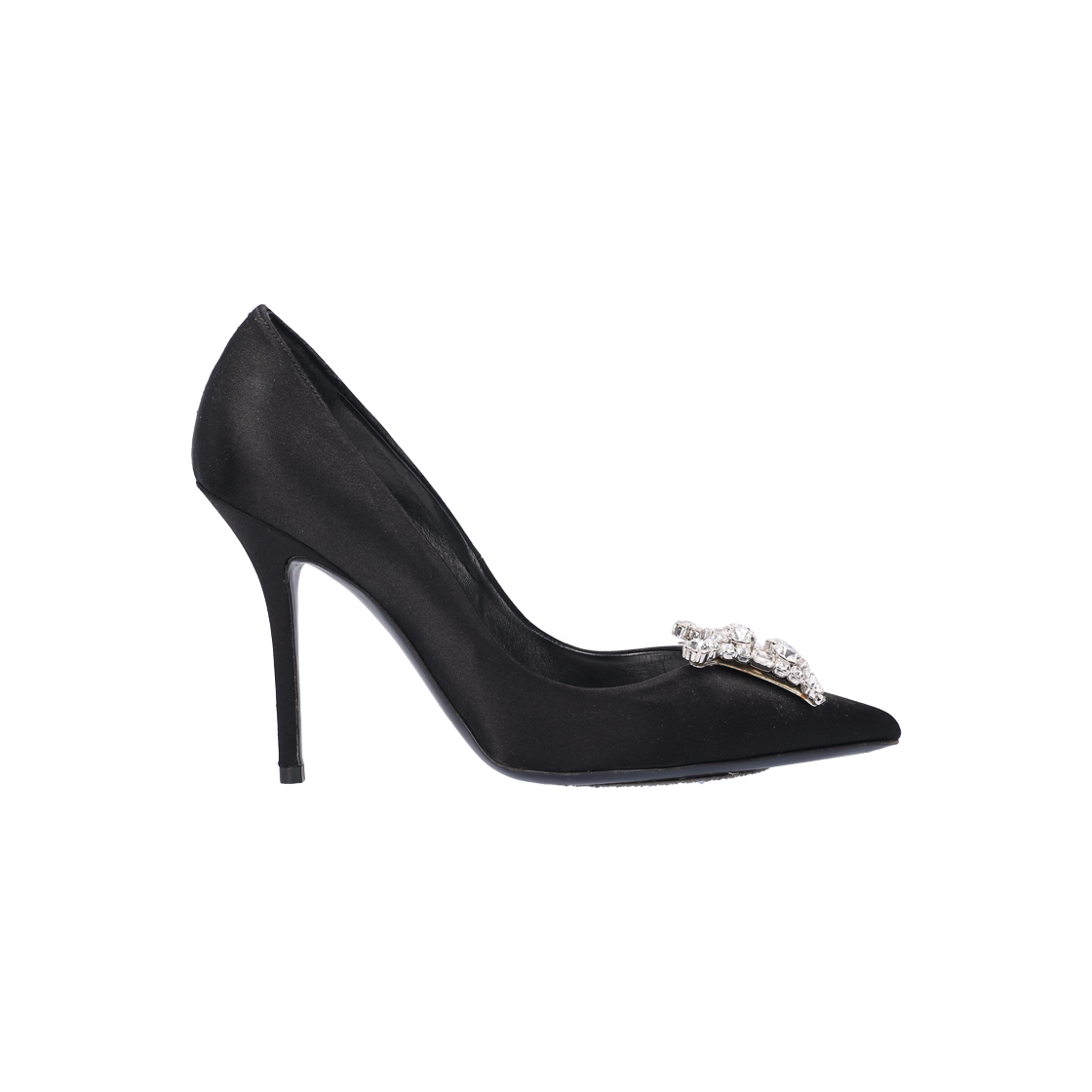로저 비비에 크리스탈 펌프스 새틴 블랙 37(Roger Vivier Crystal Pumps in Black Satin)