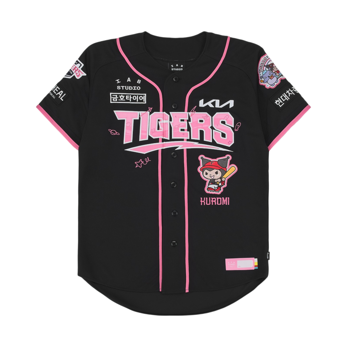기아 타이거즈 x 쿠로미 26 어센틱 유니폼 블랙 핑크 (논 마킹 버전)(Kia Tigers x Kuromi 26 Authentic Jersey Black Pink (Non Marking Ver.))