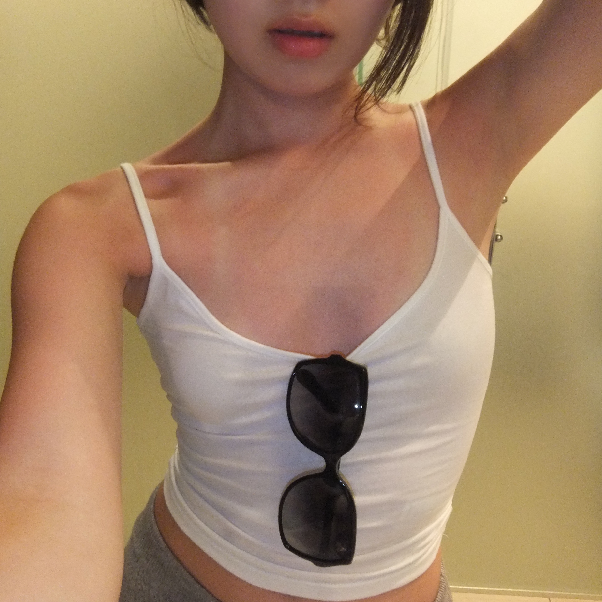 Sculptor My Go To Sleeveless Top Melange Gray 착용 스타일 - 1