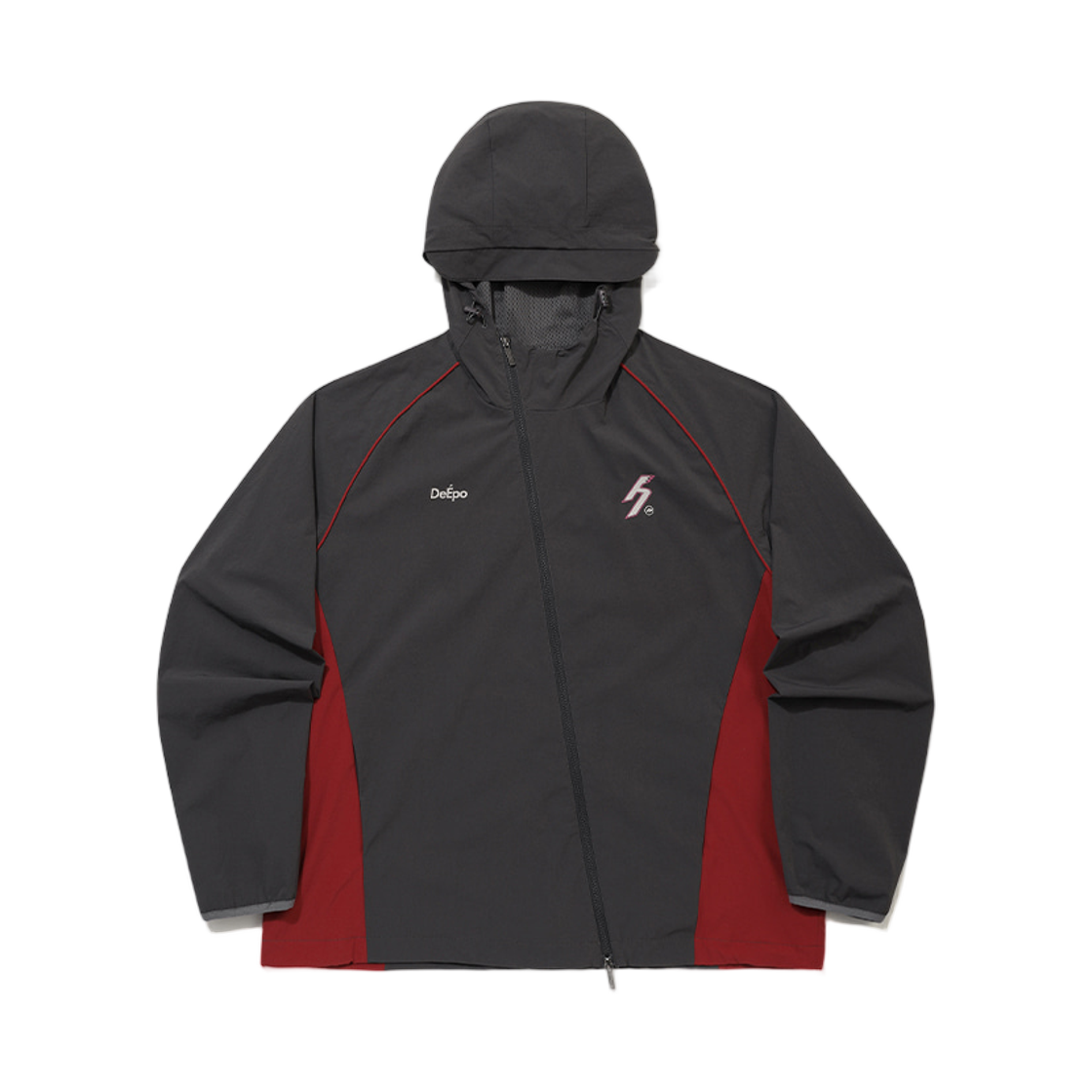 키움 히어로즈 x 디에포 26 다이애그널 후드 자켓 차콜(Kiwoom Heroes x DeEpo 26 Diagonal Hooded Jacket Charcoal)