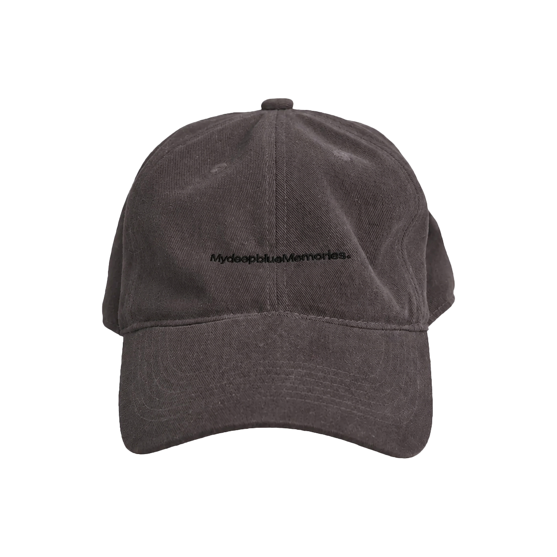 26072904 Mydeepbluememories Text Ball Cap Charcoal