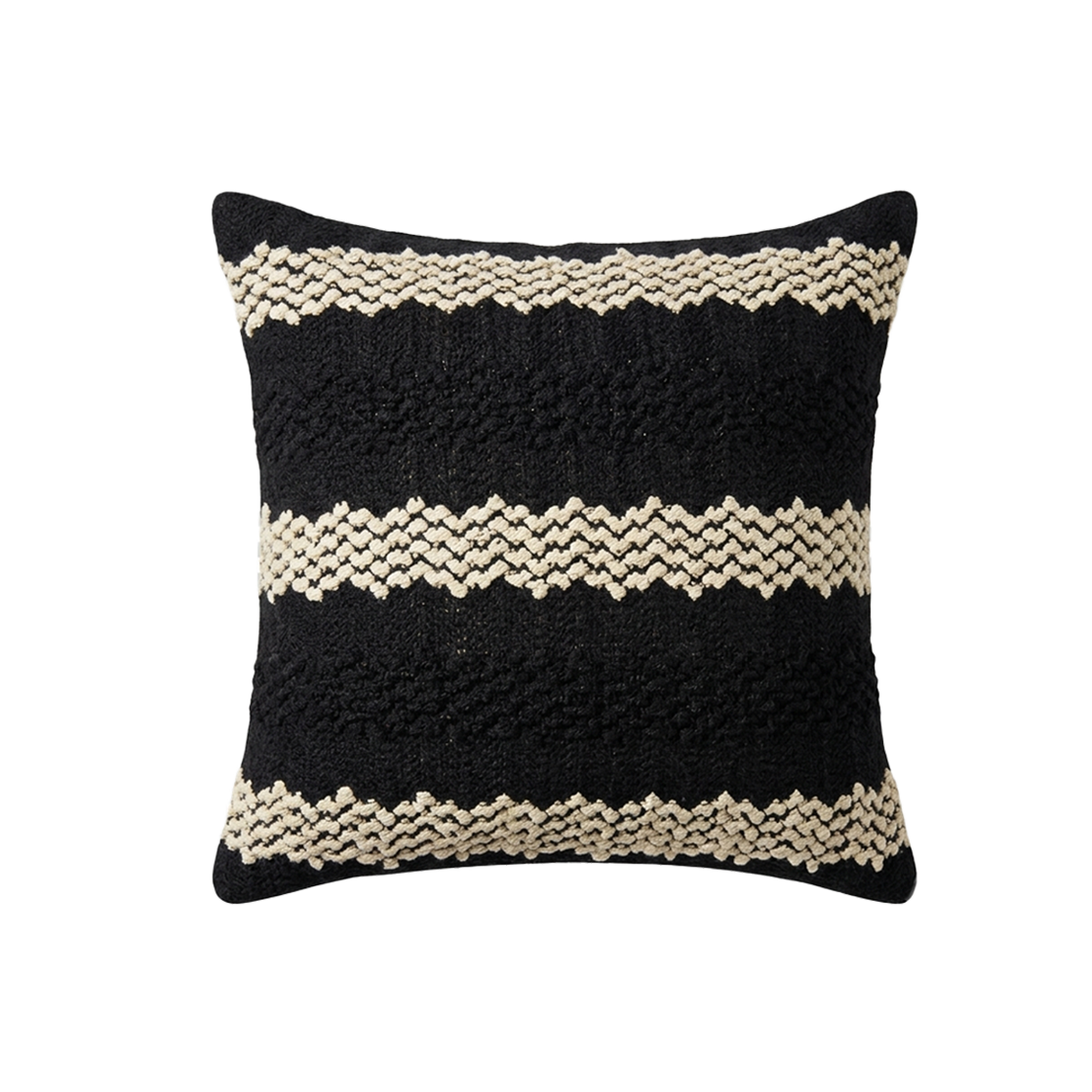 블랙 소로우 에스닉 쿠션커버 45x45cm MUSEONGHWA Black Sorrow Ethnic Cushion Cover 45x45cm