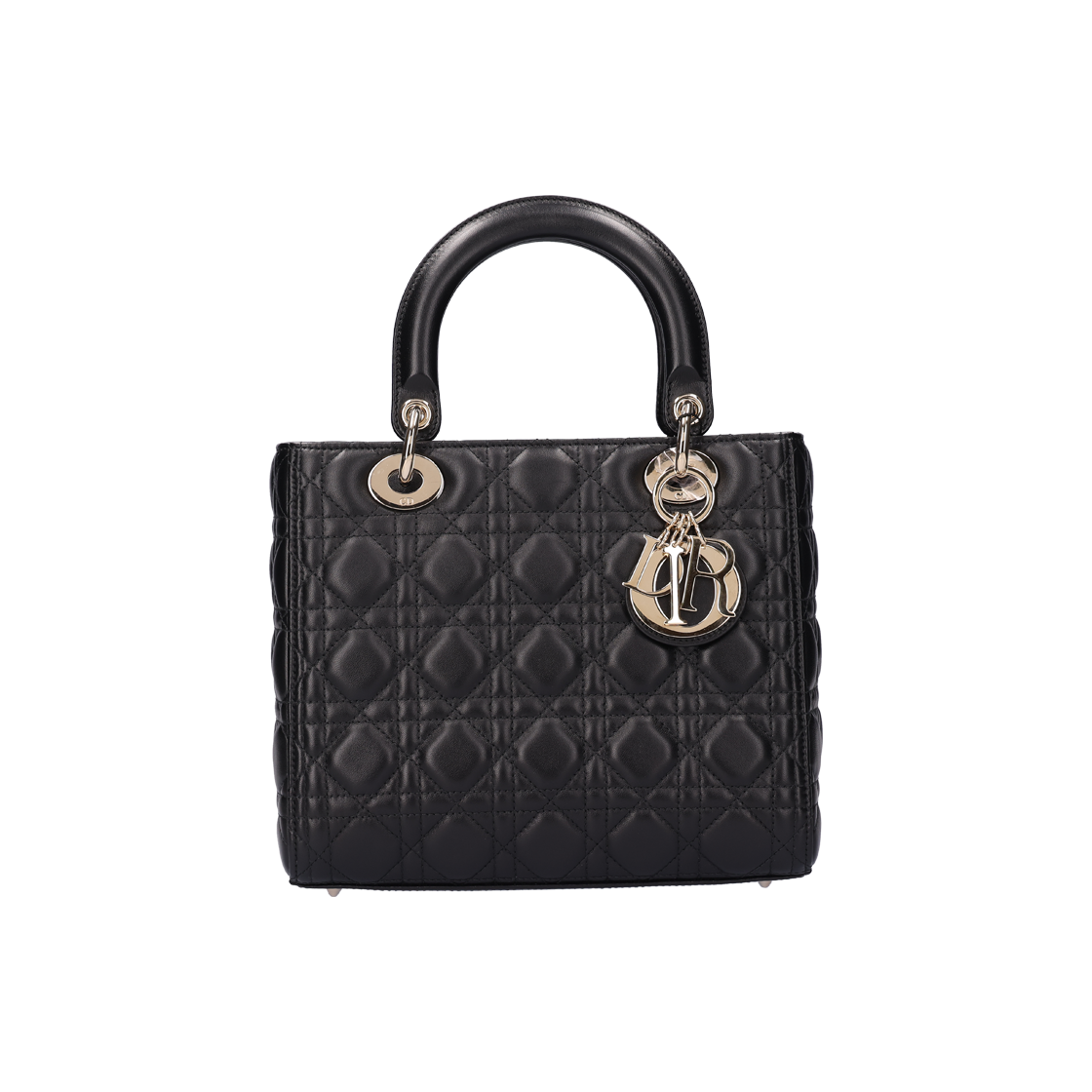 ITW53533OW9U Dior Medium Lady Dior Bag Cannage Lambskin Black Gold